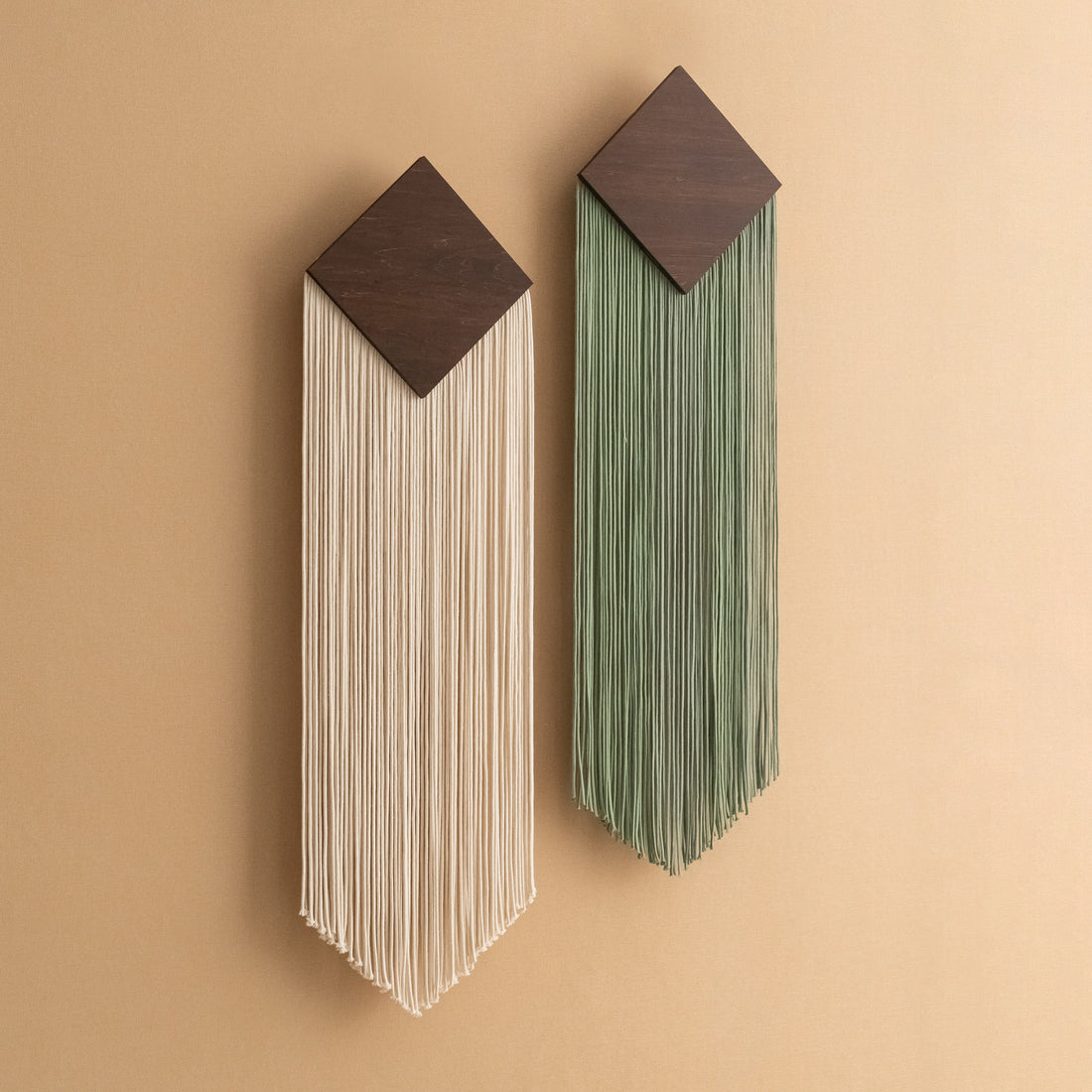 Diamond Drop - Geometric Minimalist Macrame Wall Hanging V87