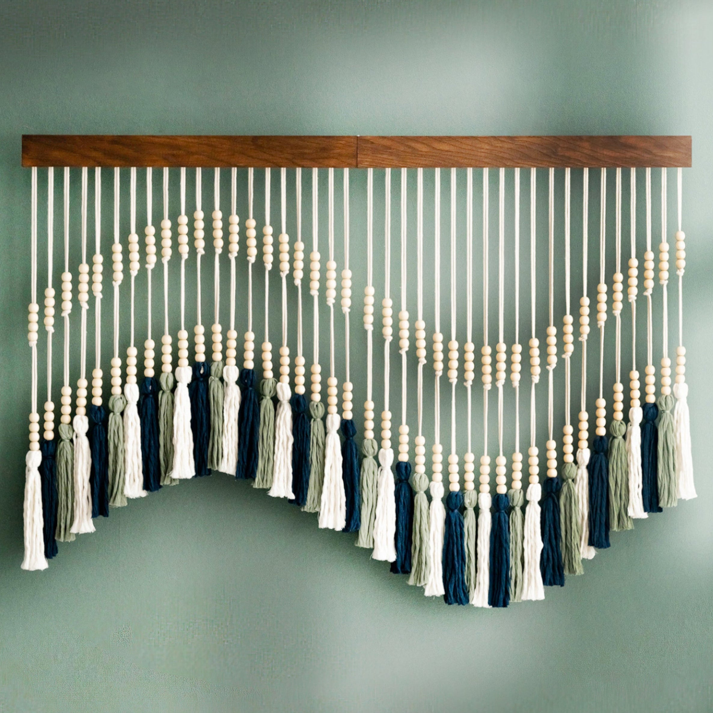 The Melody Macrame Tassel Fiber Wall Hanging for Modern and Farmhouse Style V55