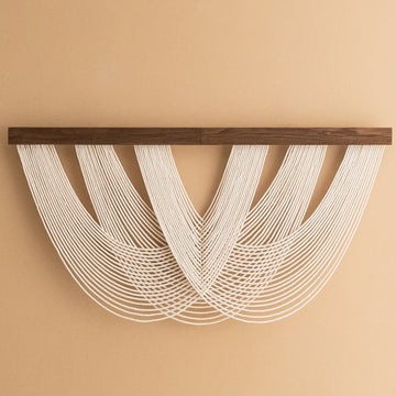 Soft Tangle Macrame Wall Hanging – Large Neutral Fiber Art V28
