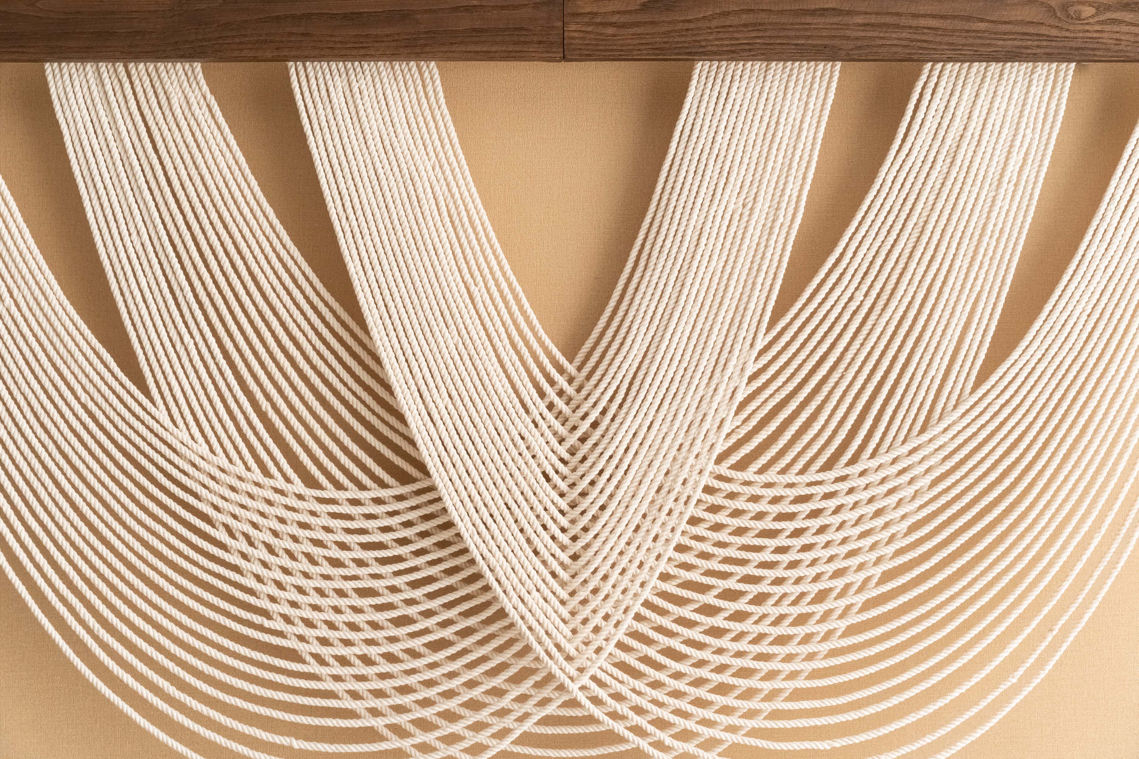 Soft Tangle Macrame Wall Hanging – Large Neutral Fiber Art V28