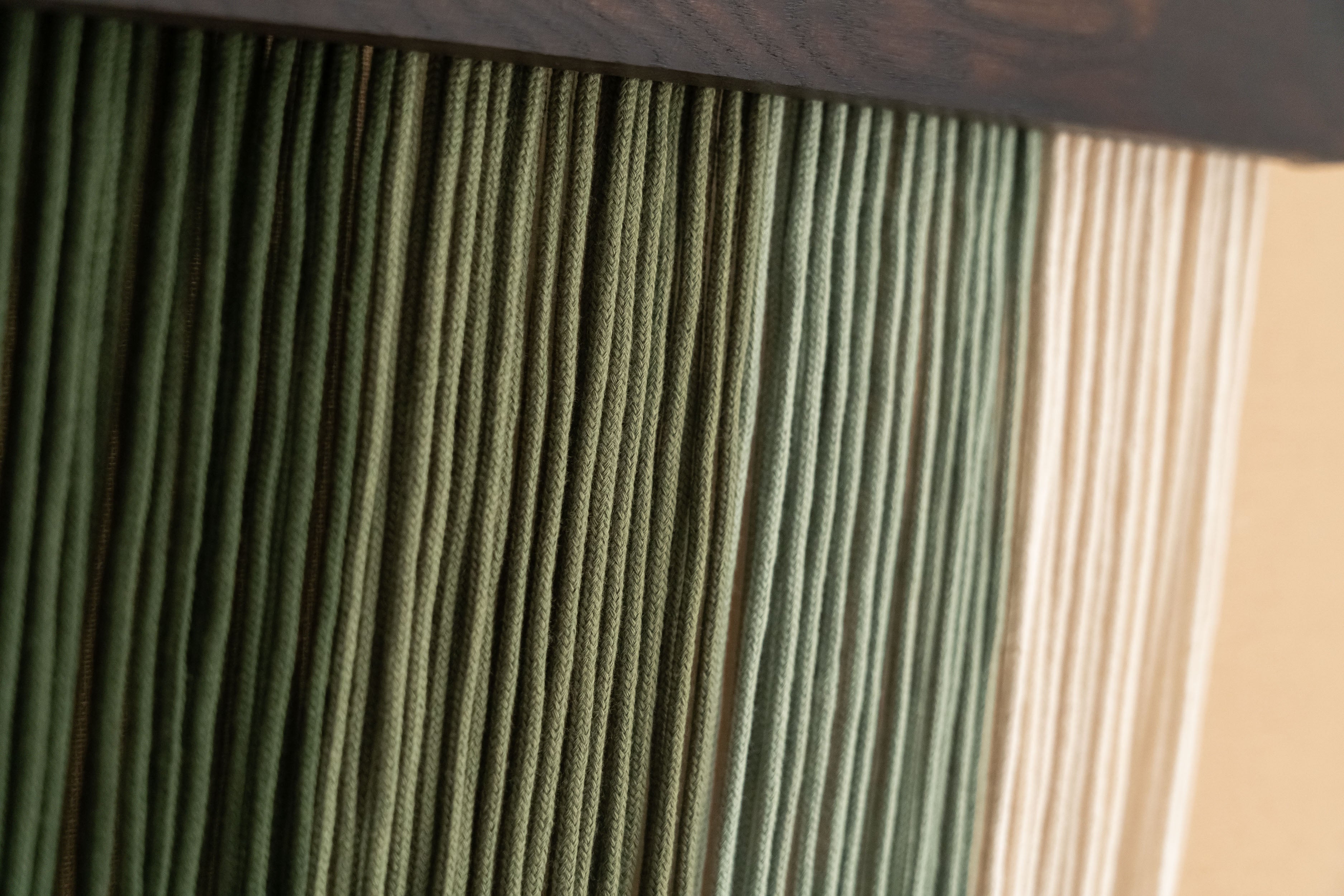 Milky Way Jellyfish - U-Shaped Macrame Wall Hanging in Earthy Green W59