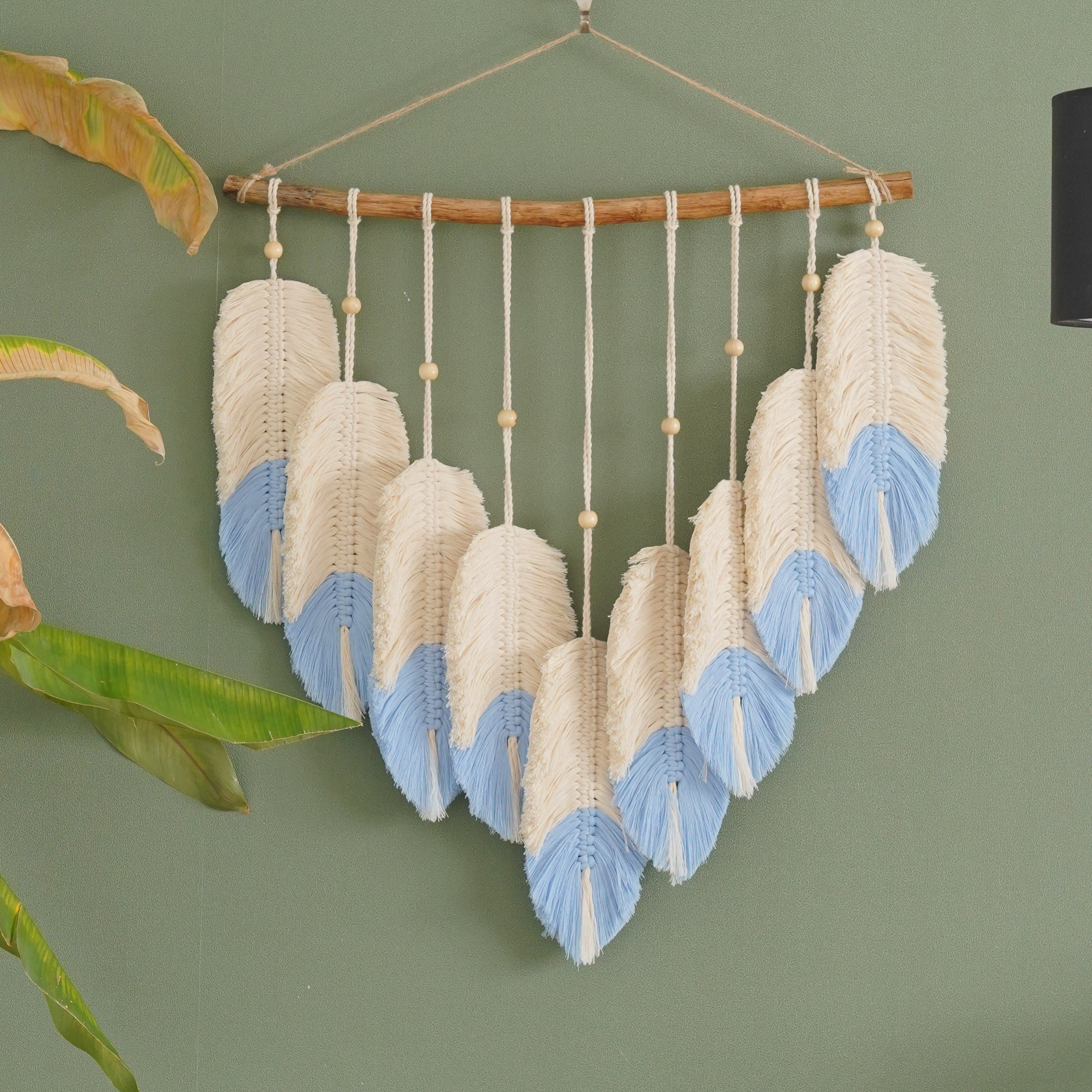 Macrame Leaves Wall Hanging Statement Wall Decor L05
