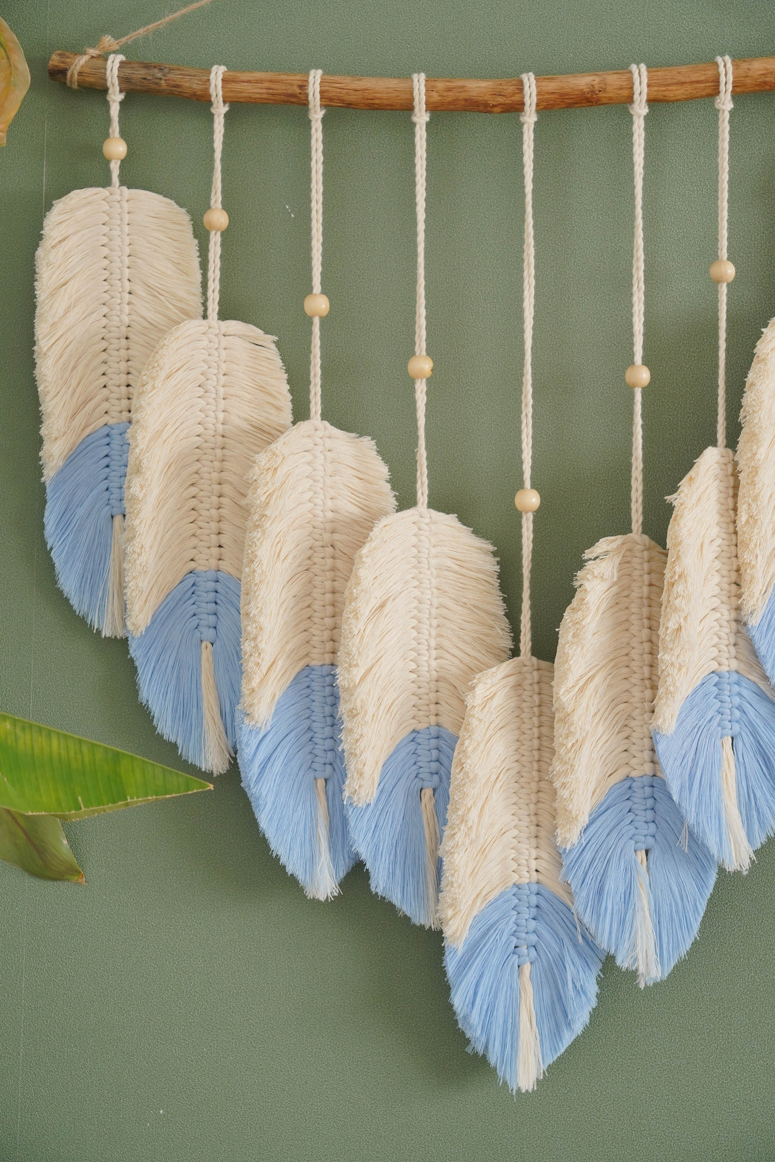 Macrame Leaves Wall Hanging Statement Wall Decor L05
