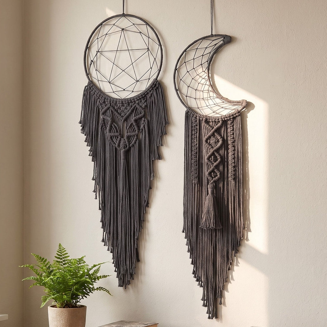 Macrame Dreamcatcher Wall Hanging Boho Wall Decor for Nursery W04