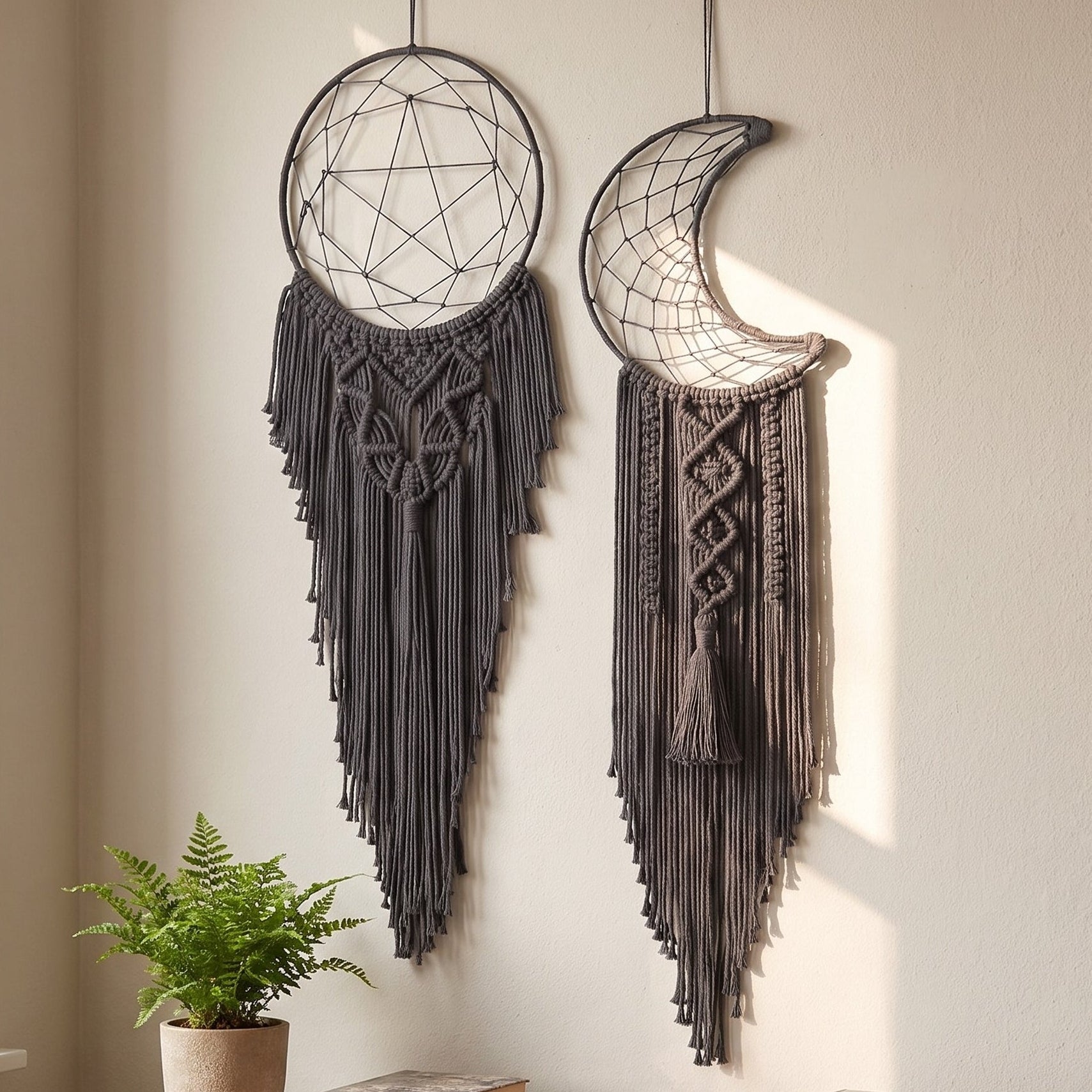 Macrame Dreamcatcher Wall Hanging Boho Wall Decor for Nursery W04