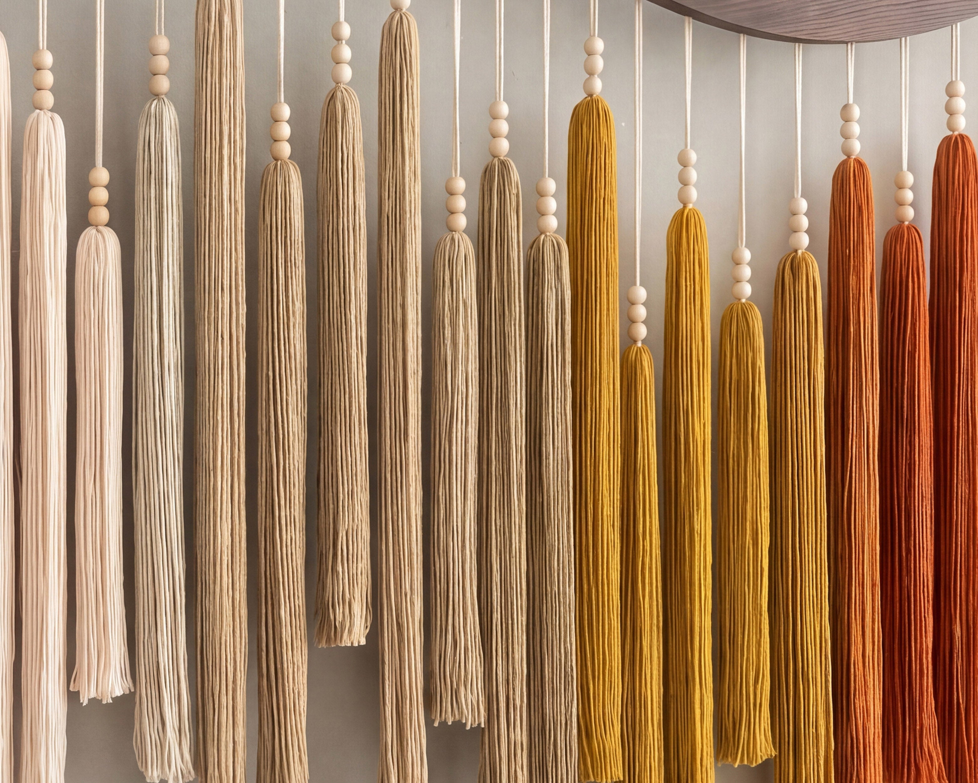 Arcadia Wall Art Macrame Wood for Modern Wall Hanging Decor U44
