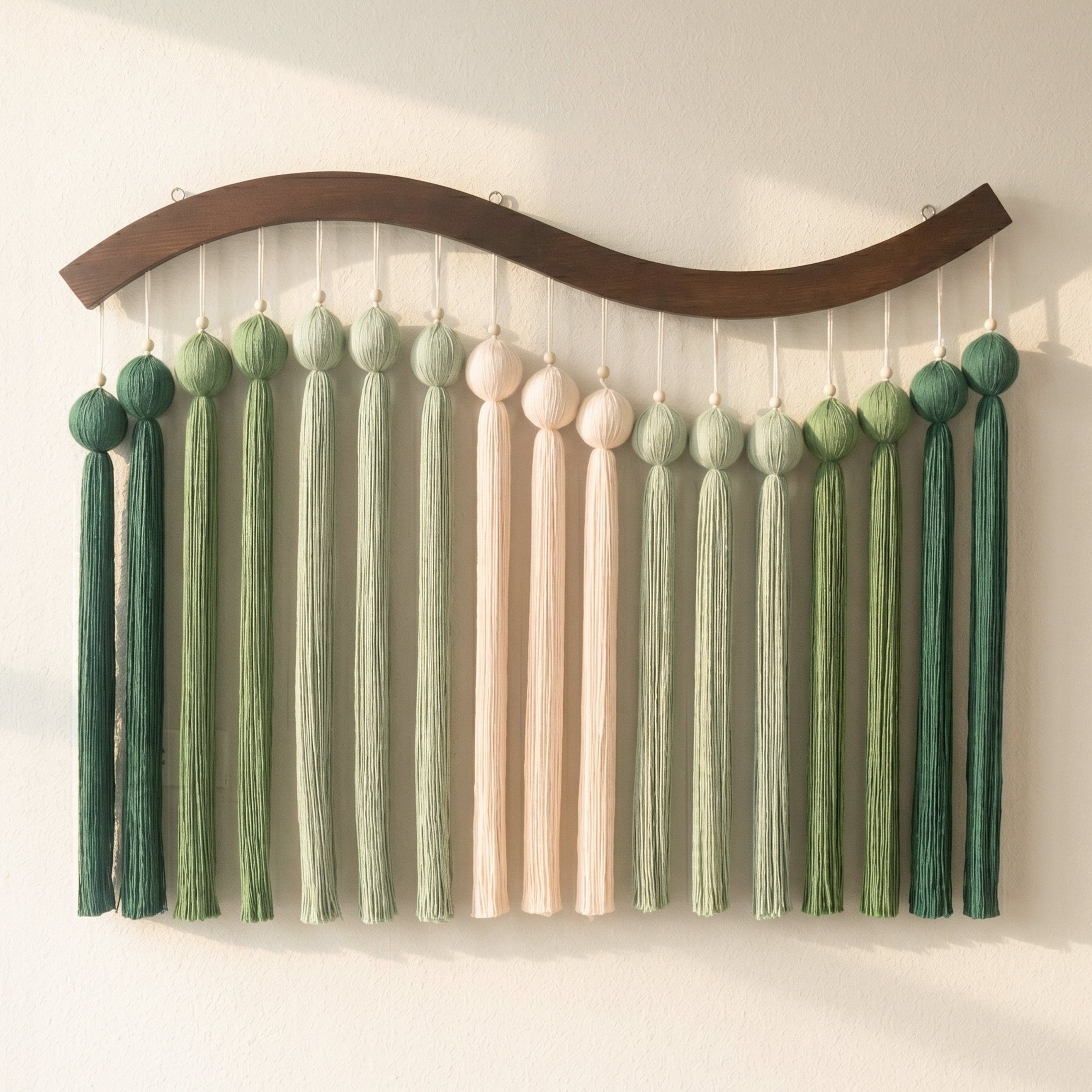 Dancing Rain Fiber Wall Hanging Fiber Boho Wall Decor U48