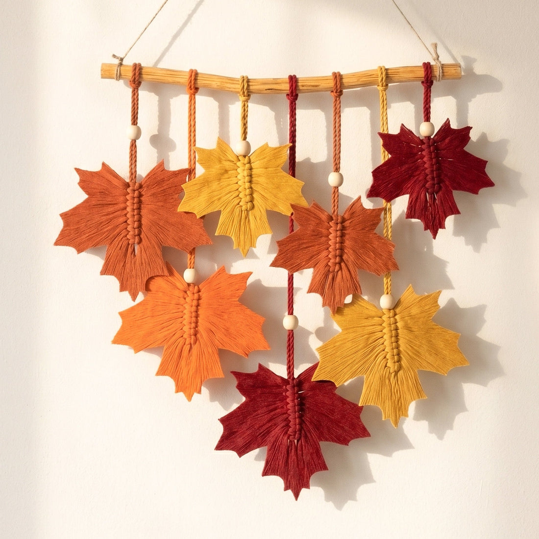 Macrame Leaves Wall Hanging Nature Wall Decor for Home L28