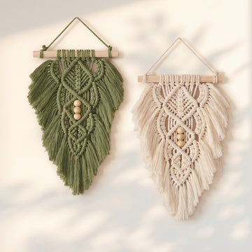 Macrame Leaf Wall Hanging Macrame for Fiber Wall Art L32