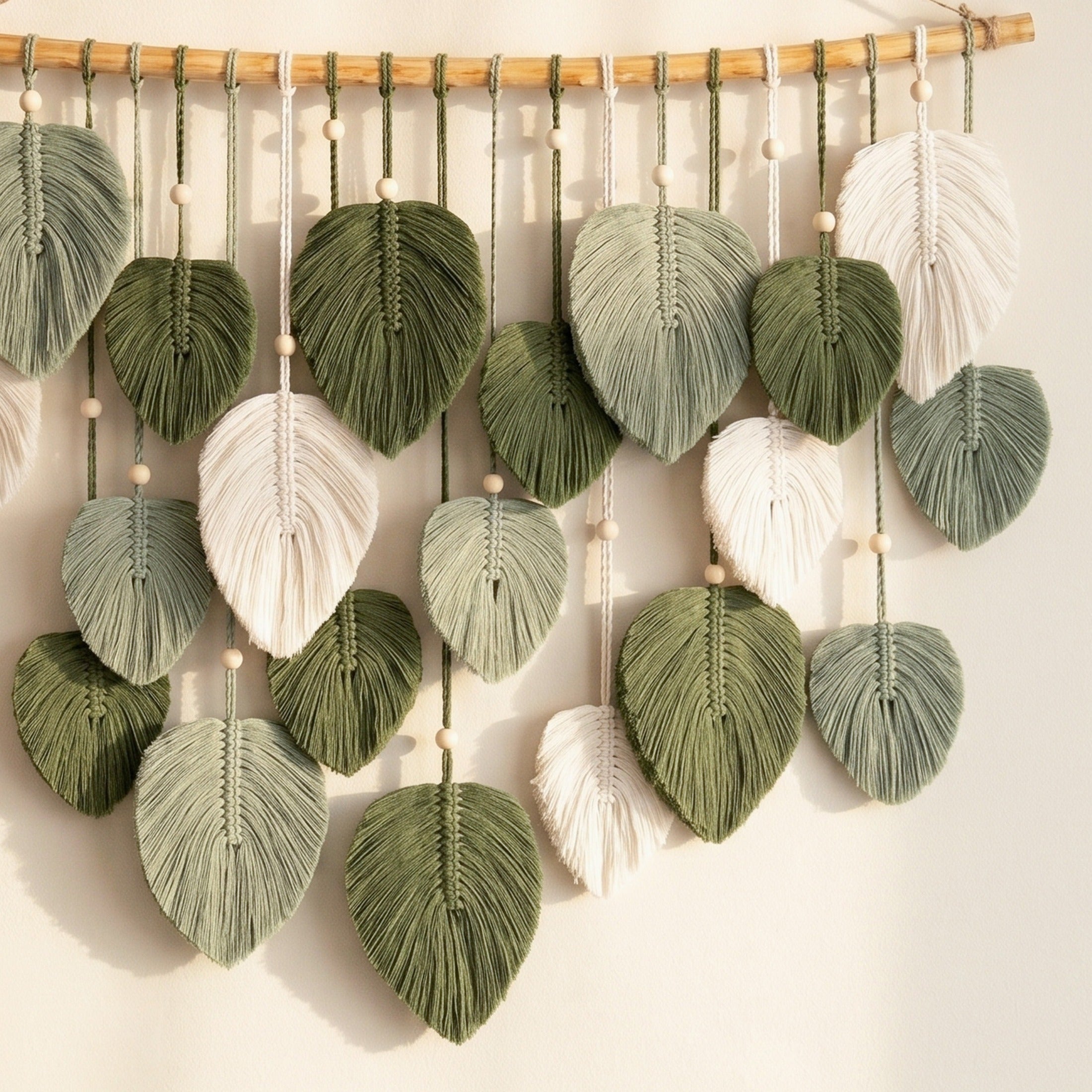 Macrame Leaves Wall Hanging Leaf Wall Decor for Home L03