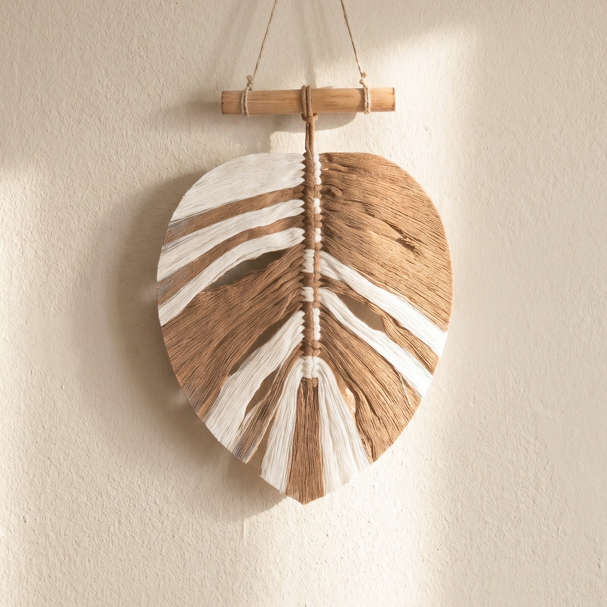 Macrame Leaves Wall Hanging Cotton for Modern Boho Homes L41
