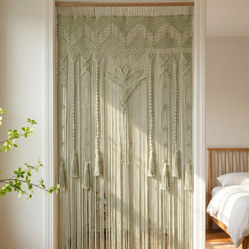 Macrame Curtain Boho Curtain for Handmade Room Divider C17