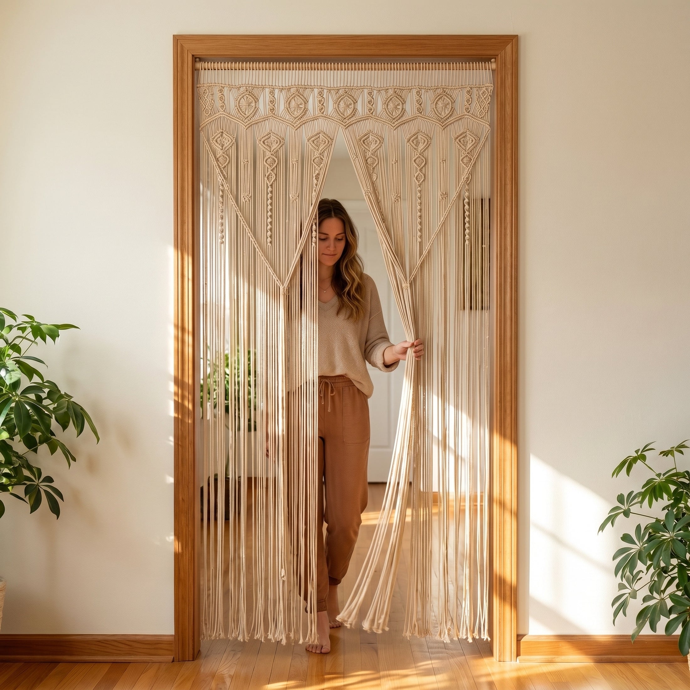 Macrame Curtain for Boho Partition and Home Styling C26