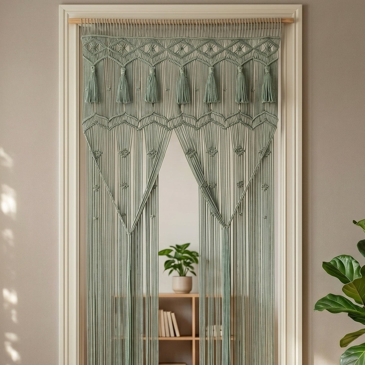 Macrame Curtain for Cozy Home Decor and Living Spaces C28