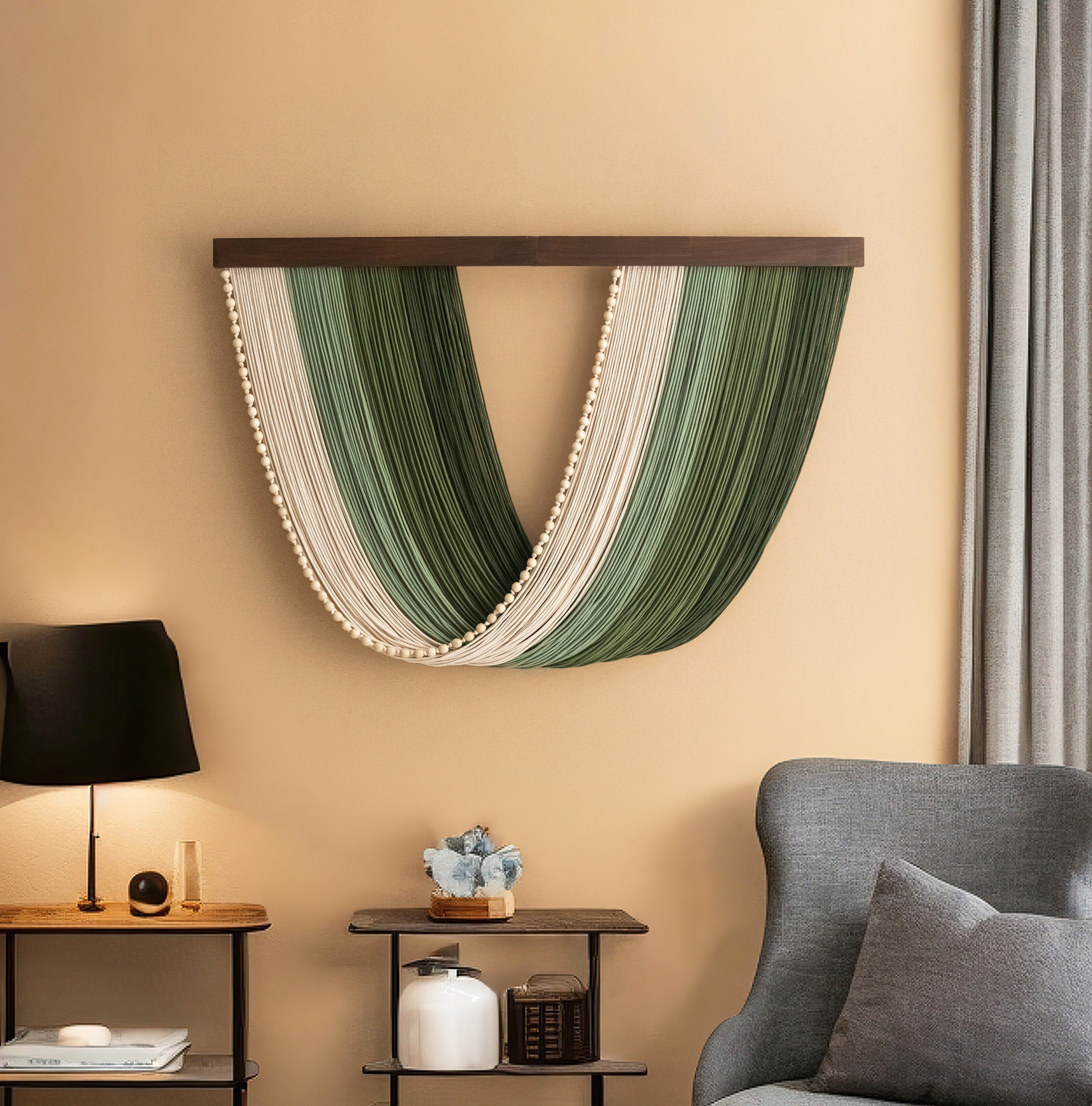 The Embrace - Macrame Wall Hanging Decor - Boho Cotton Art U02