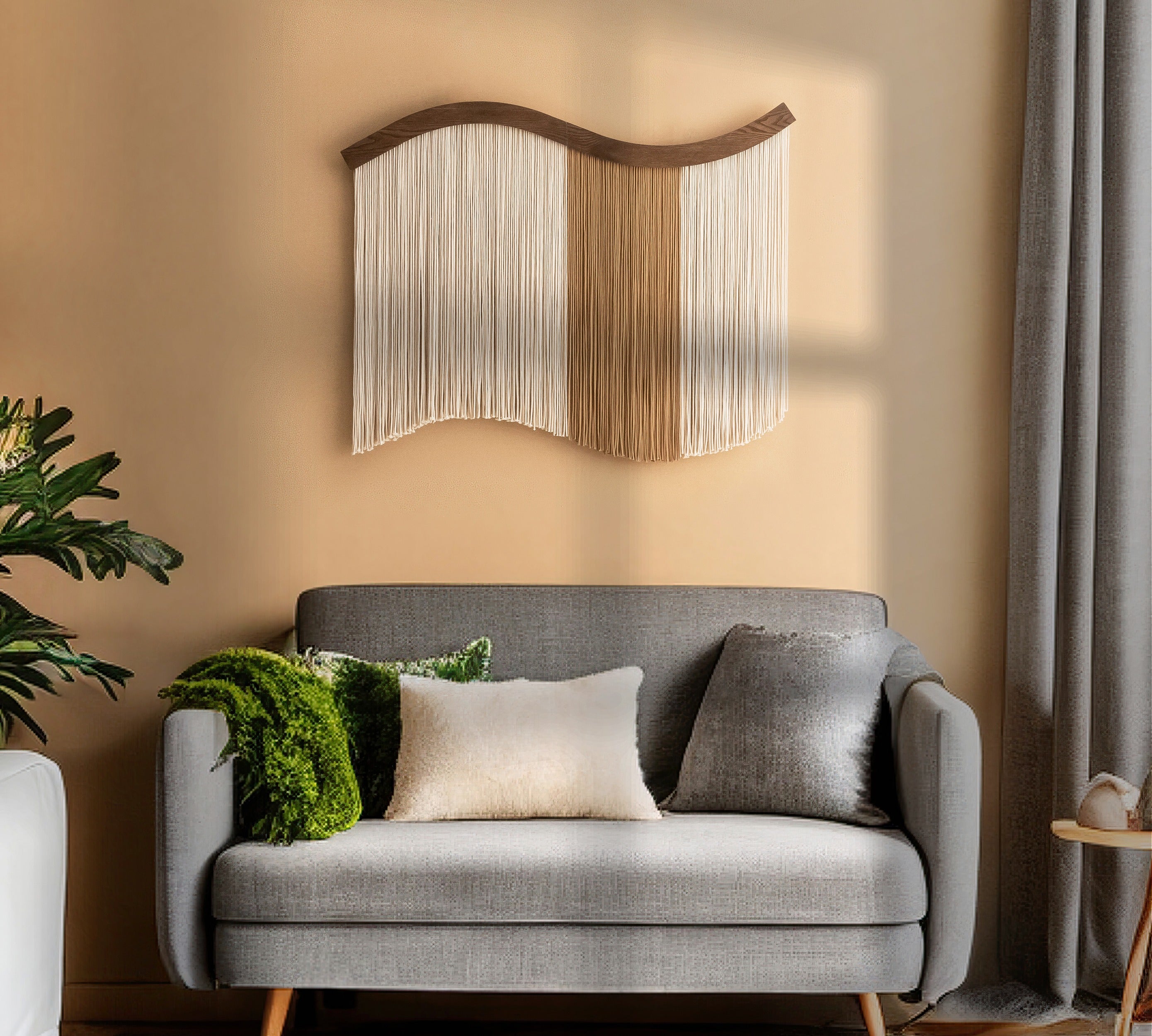 Whispering Fiber Wall Hanging – Modern Macrame Art Decor U05