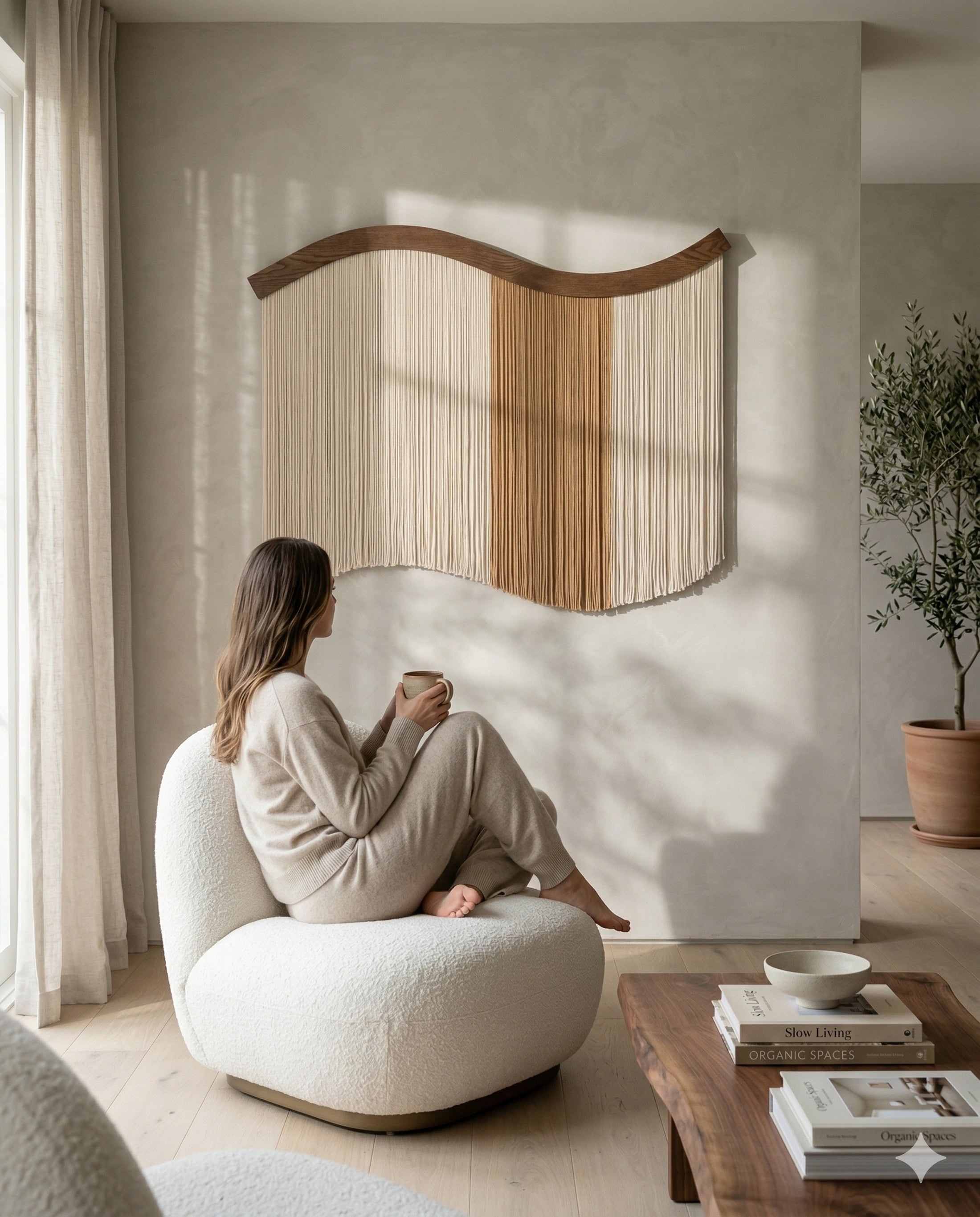 Whispering Fiber Wall Hanging Decorative Wall Art Scandinavian U05