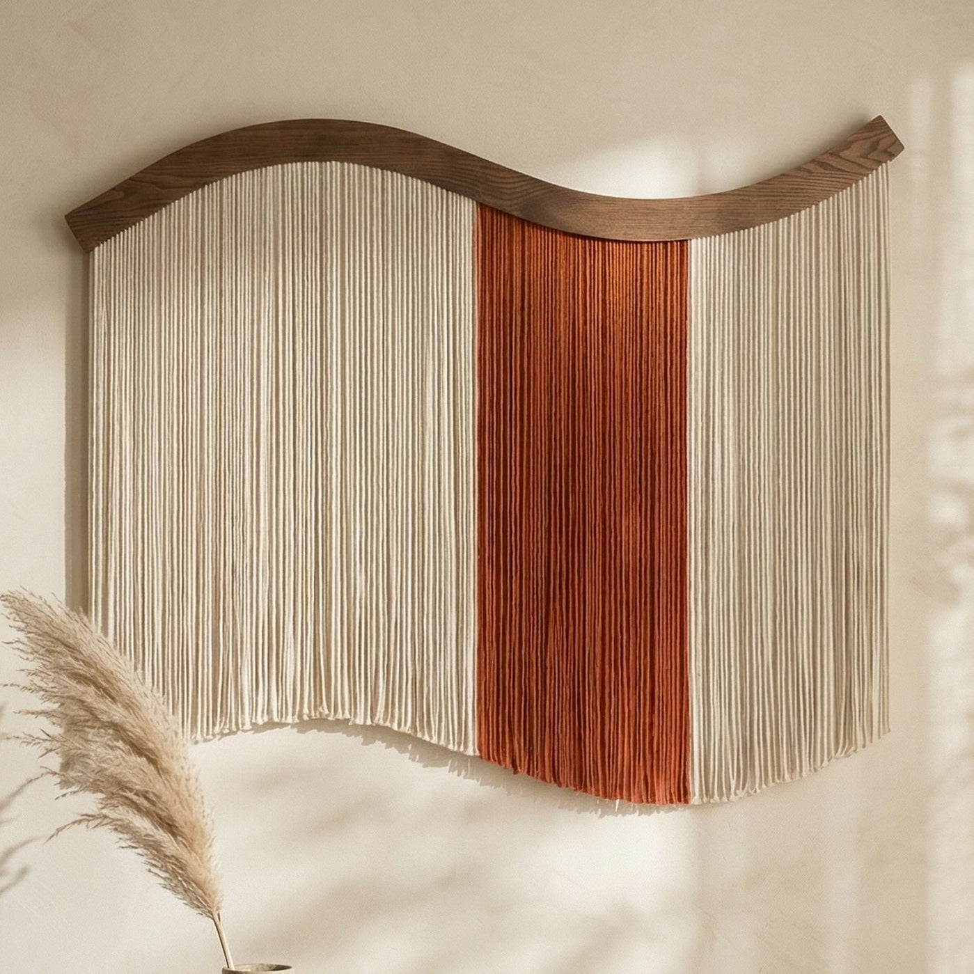 Whispering Fiber Wall Hanging Modern Wall Decor Minimalist Art U05