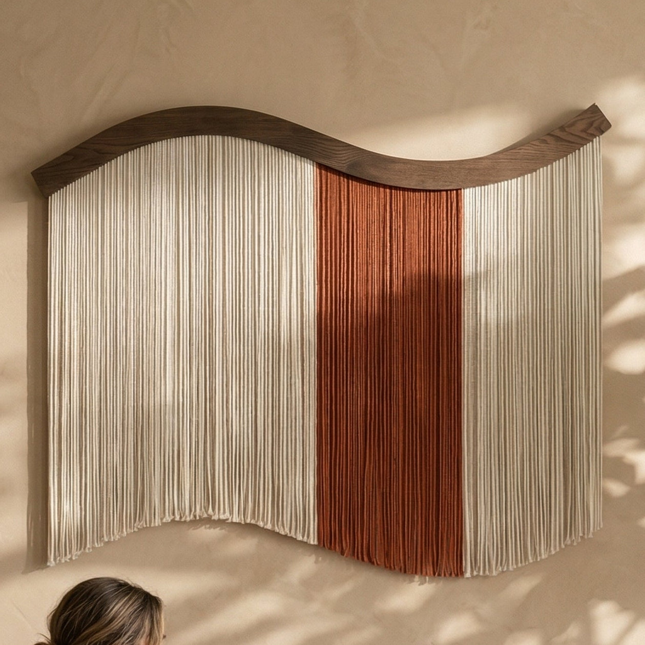 Whispering Fiber Wall Hanging Modern Wall Decor Minimalist Art U05