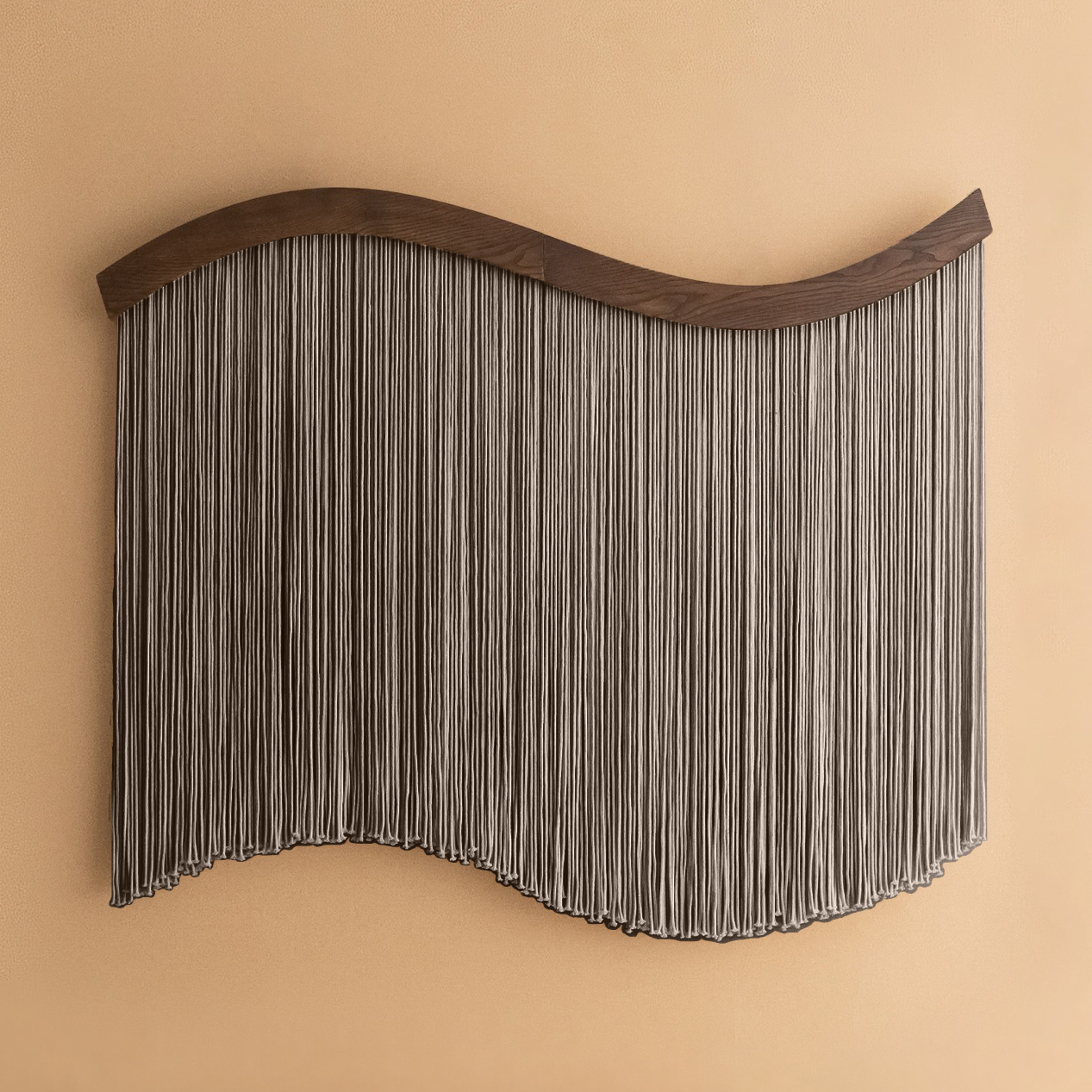 Minimalist Macrame Fiber Wall Hanging For Calm Organic Wall Decor