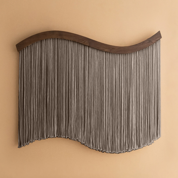 The Curve Wall Hanging – Minimalist Wavy Macrame Wall Art U07