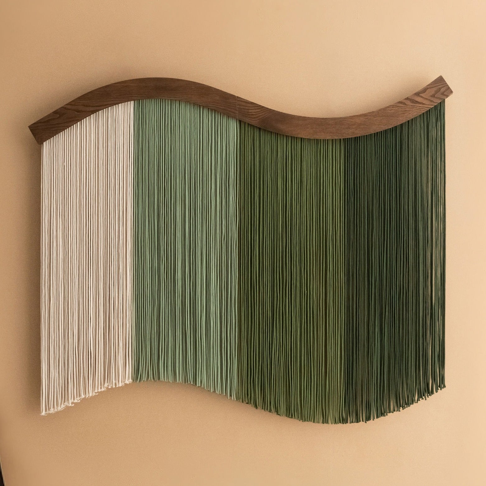 Minimalist Macrame Fiber Wall Hanging For Modern Natural Home Decor