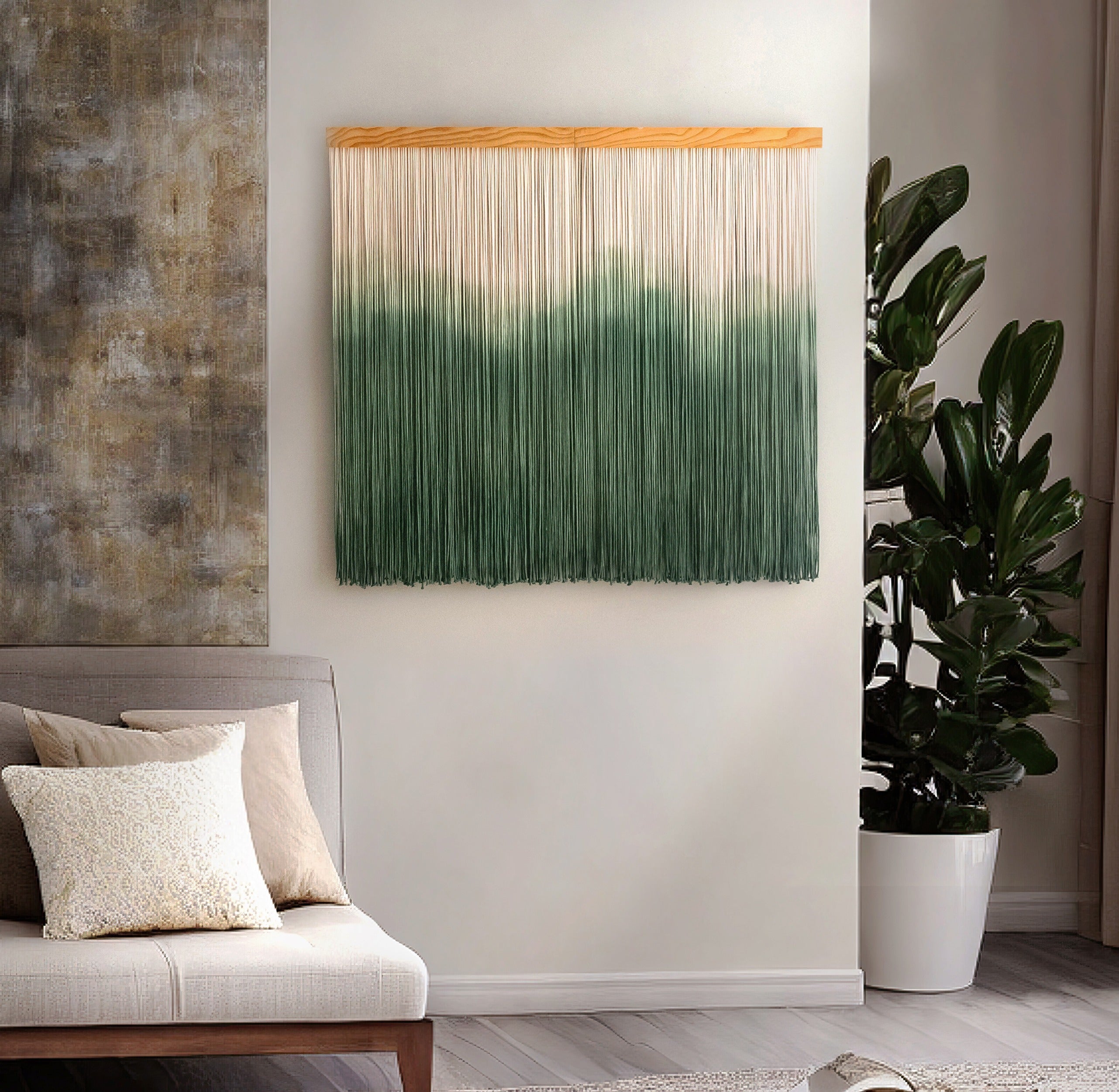 The Forest macrame wall hanging for rustic wall decor and macrame wall art U24