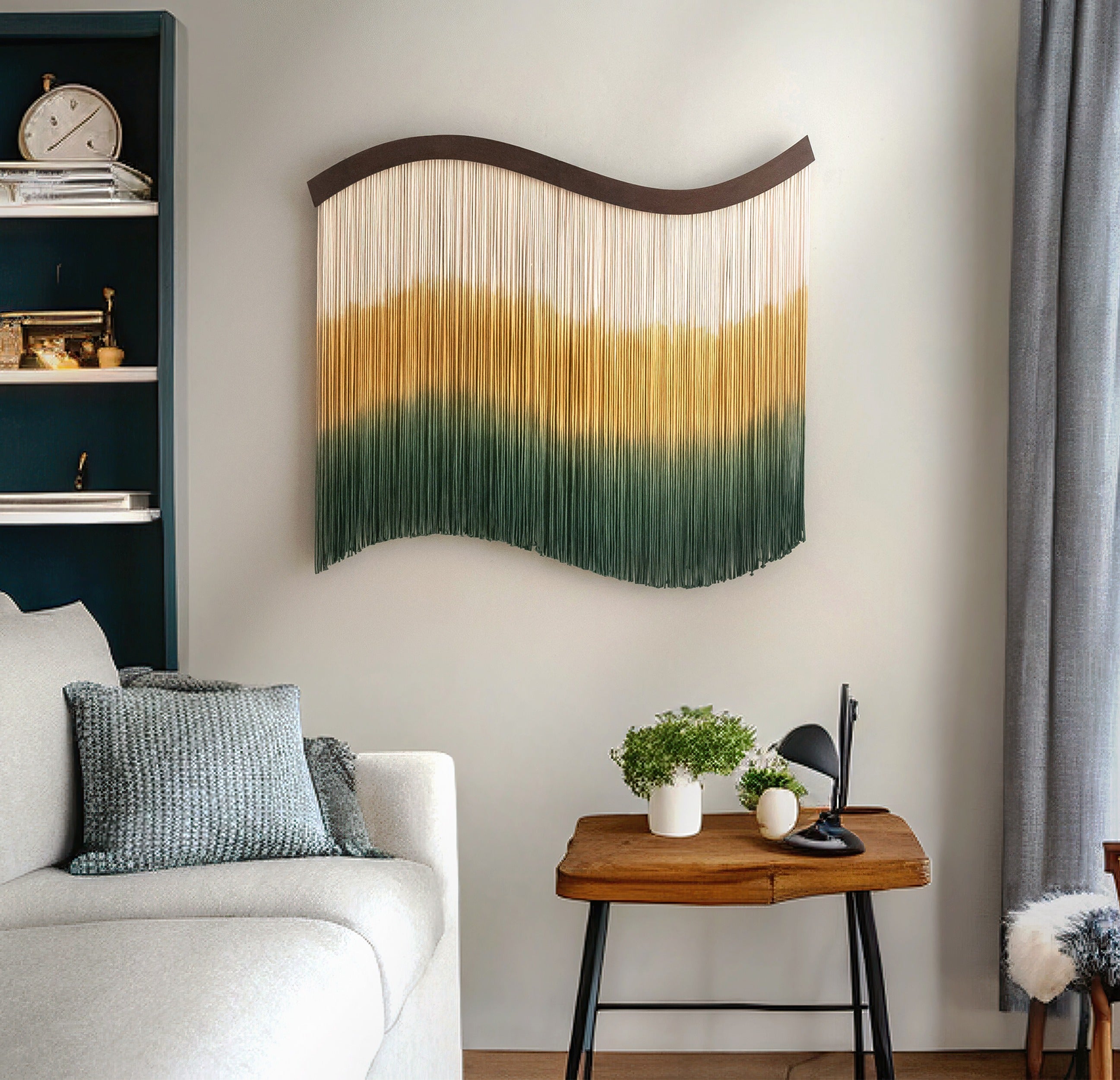 Waves of Joy Macrame Wall Hanging – Wall Hanging Decor and Fiber Wall Art U26