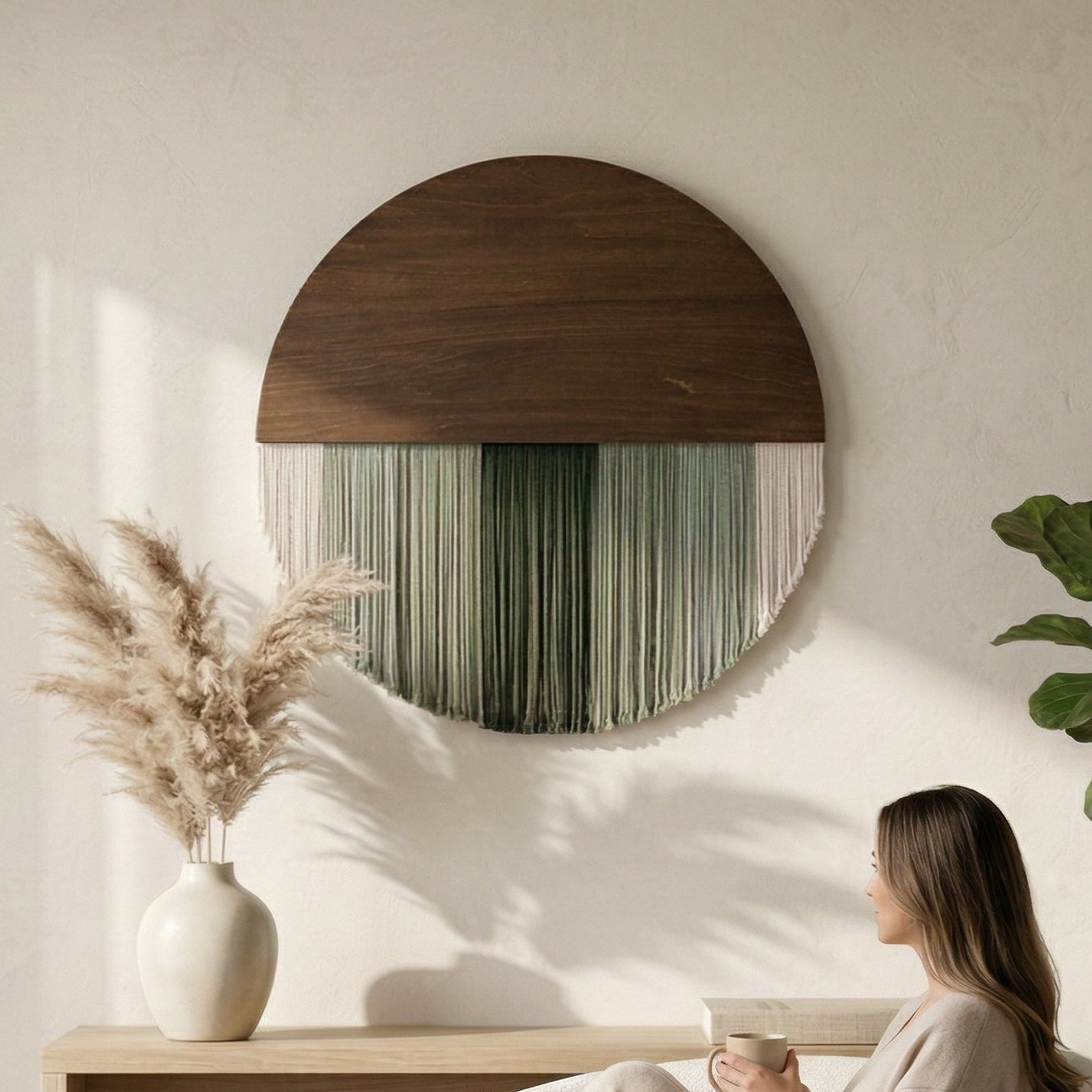 Lunar Memory Wall Hanging Modern Wall Decor for Textured Art V07
