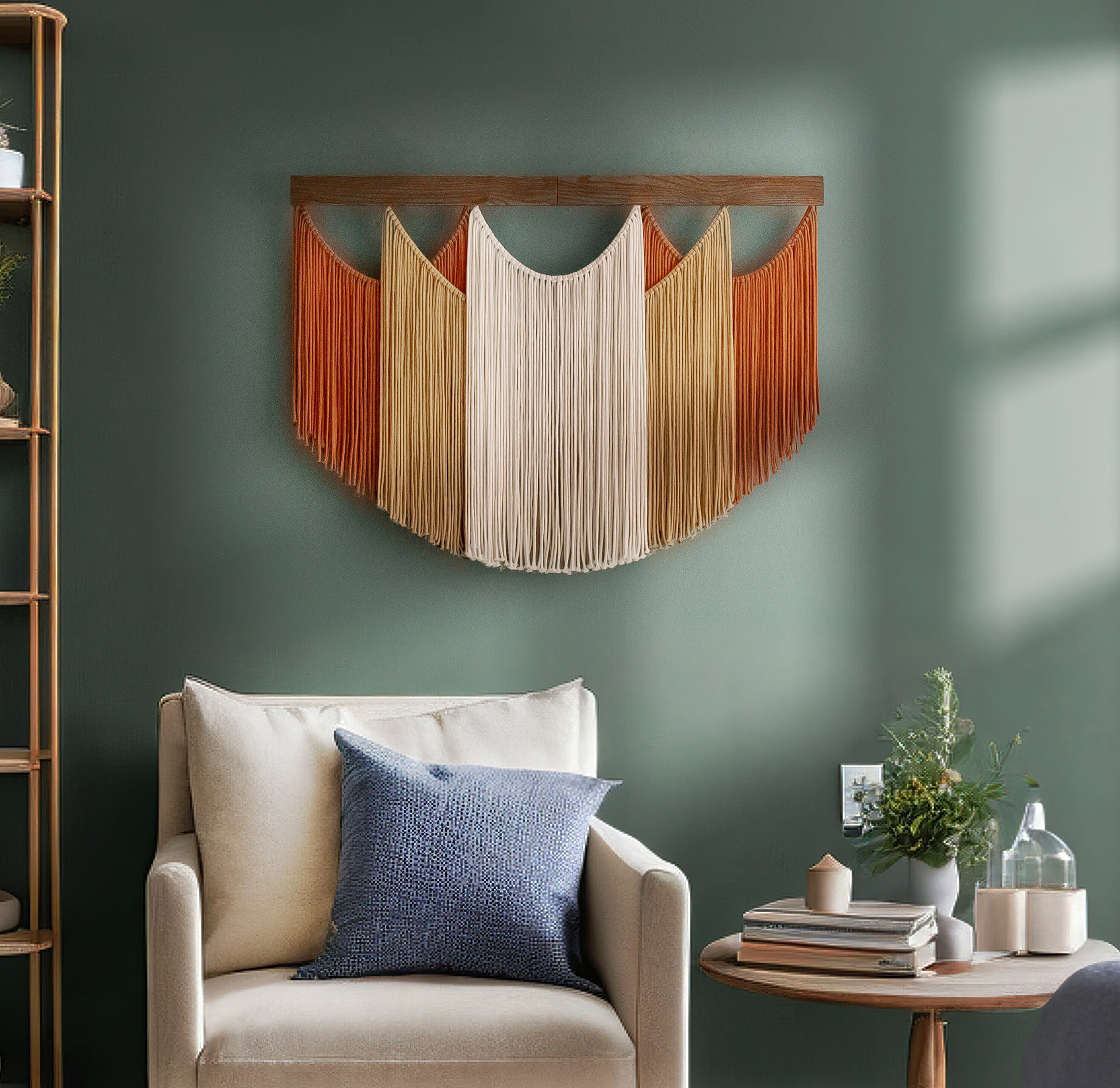 Soft Layers Wall Hanging – Large Macrame Fiber Art for Modern Home V29