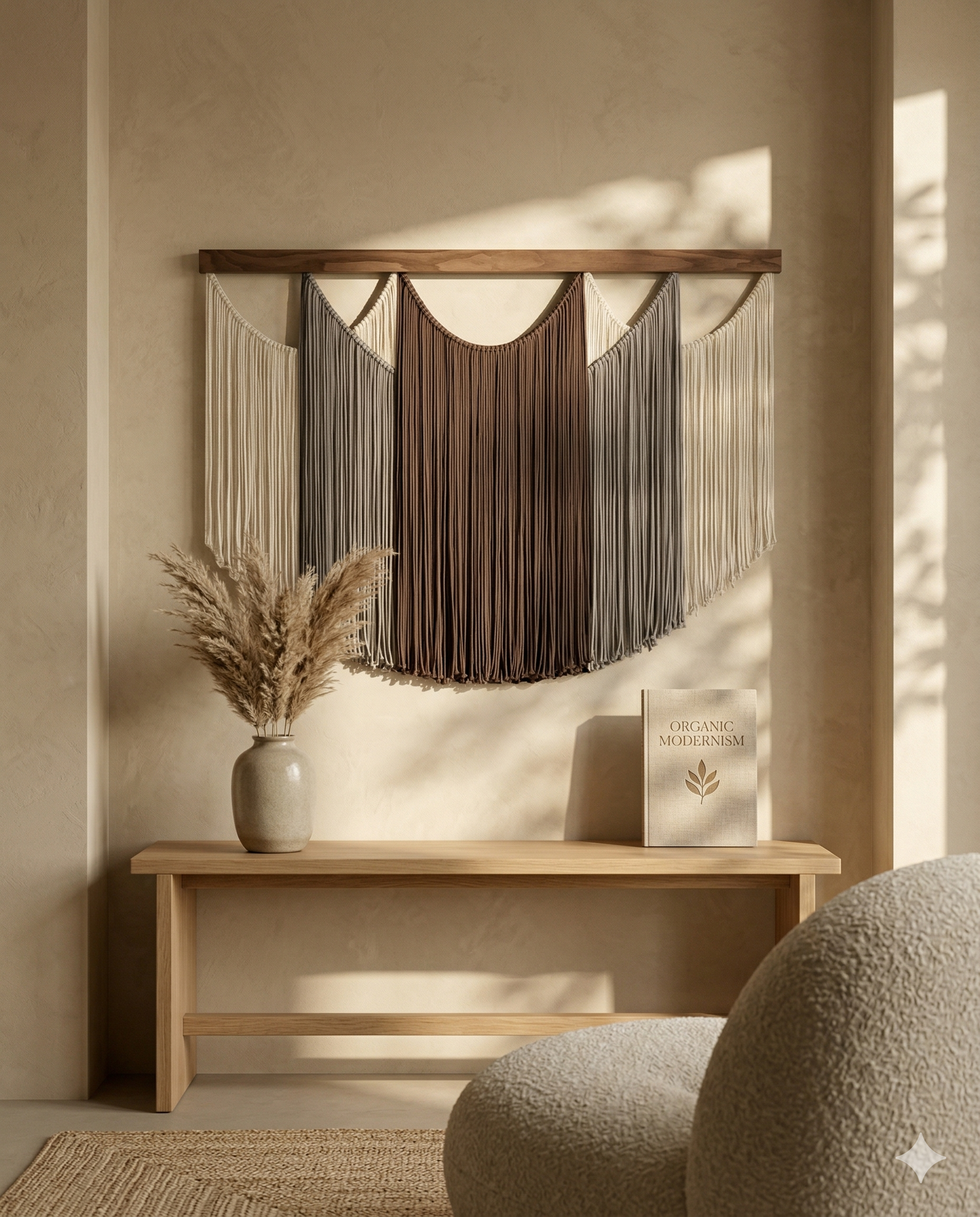 Soft Layers Wall Hanging – Large Macrame Fiber Art for Modern Spaces V29