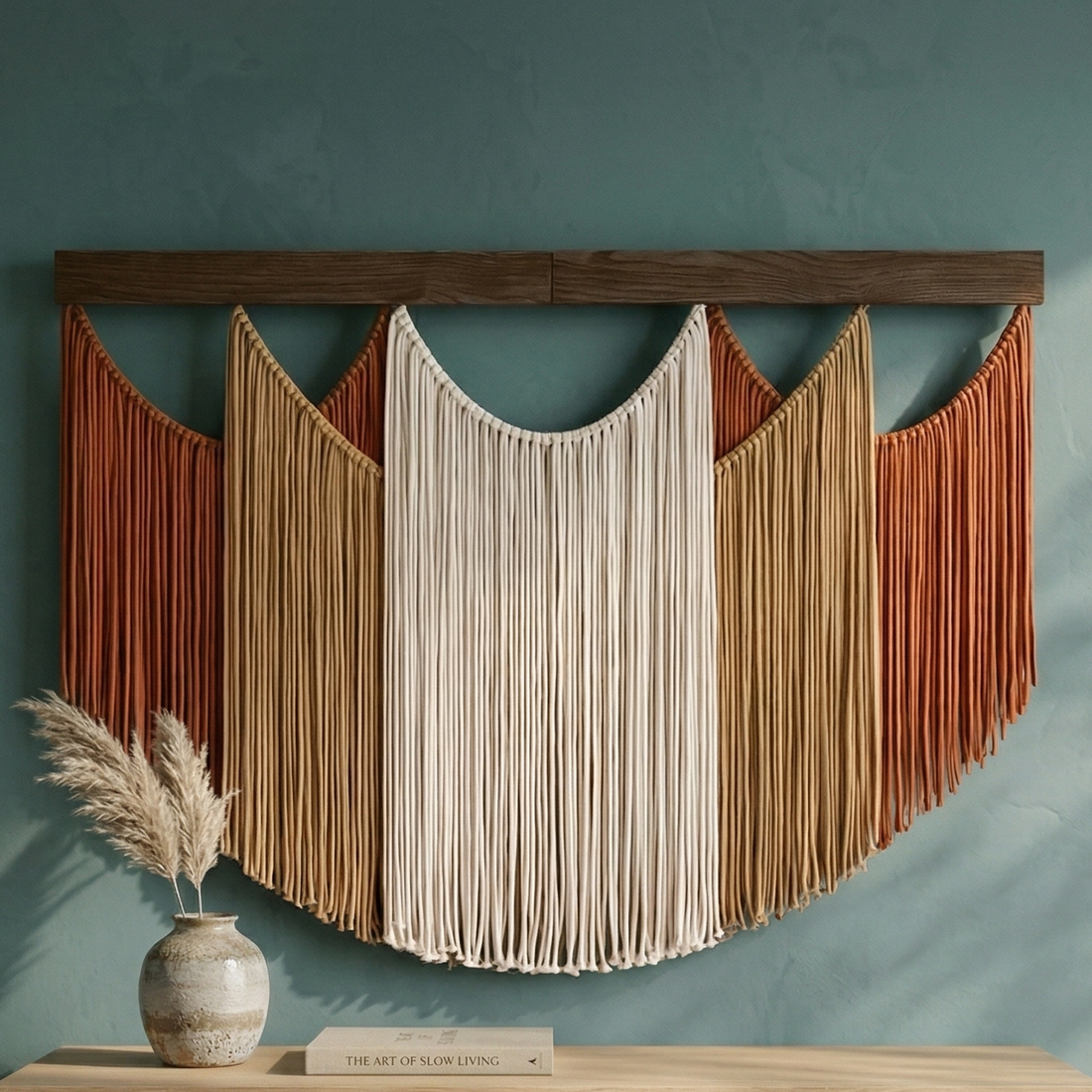 Soft Layers Wall Hanging – Large Macrame Fiber Art for Home Decor V29