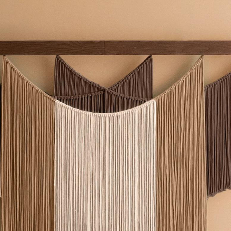The Shield - Layered Macrame Jellyfish Wall Hanging in Earth Tones V83