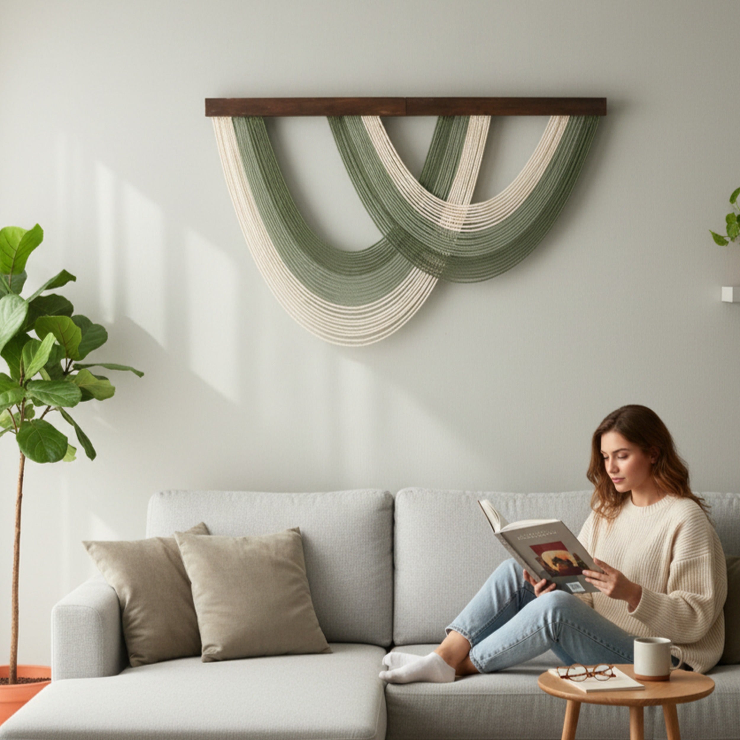 The Wave Macrame Wall Hanging – Boho Wall Art for Modern Homes V89