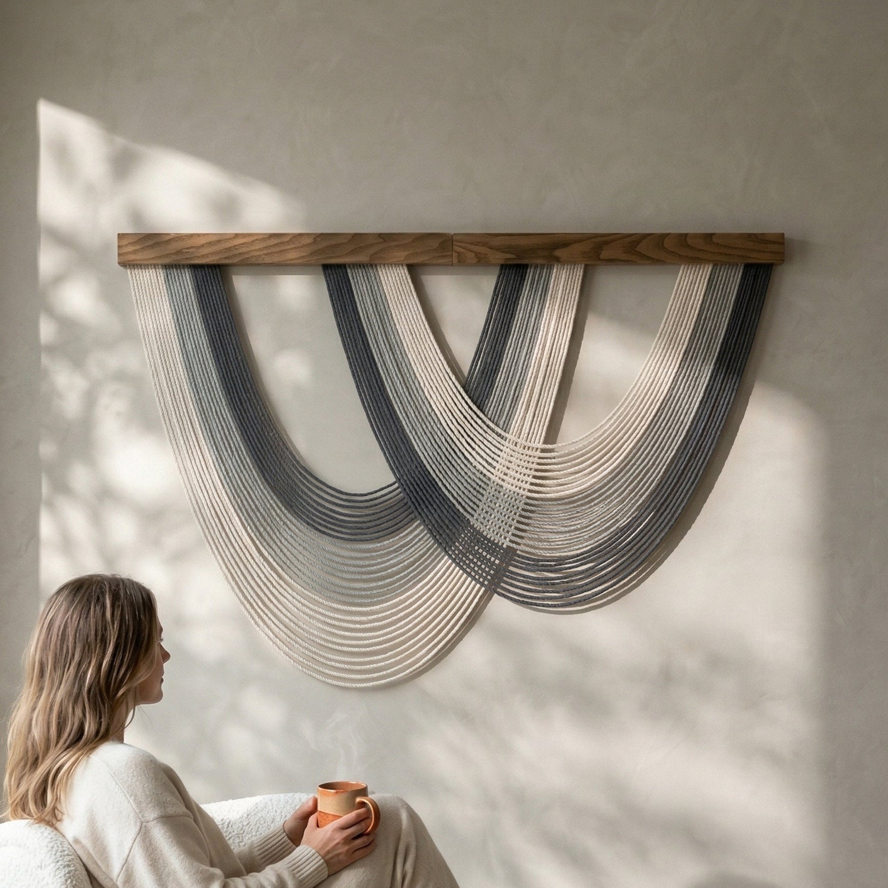 The Wave Macrame Wall Hanging – Boho Wall Art for Modern Homes V89