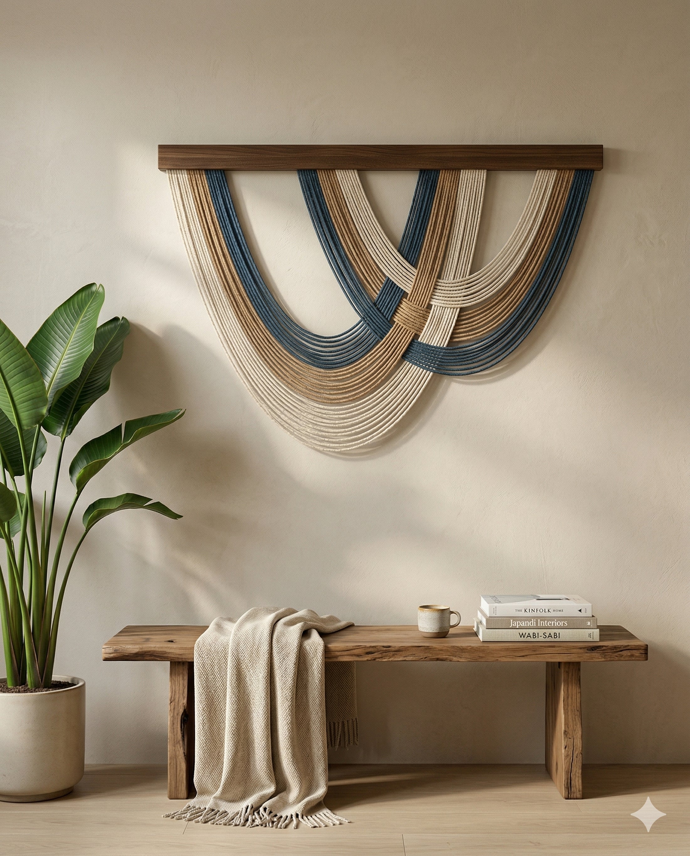 The Ocean Macrame Wall Hanging for Organic Modern Decor V91