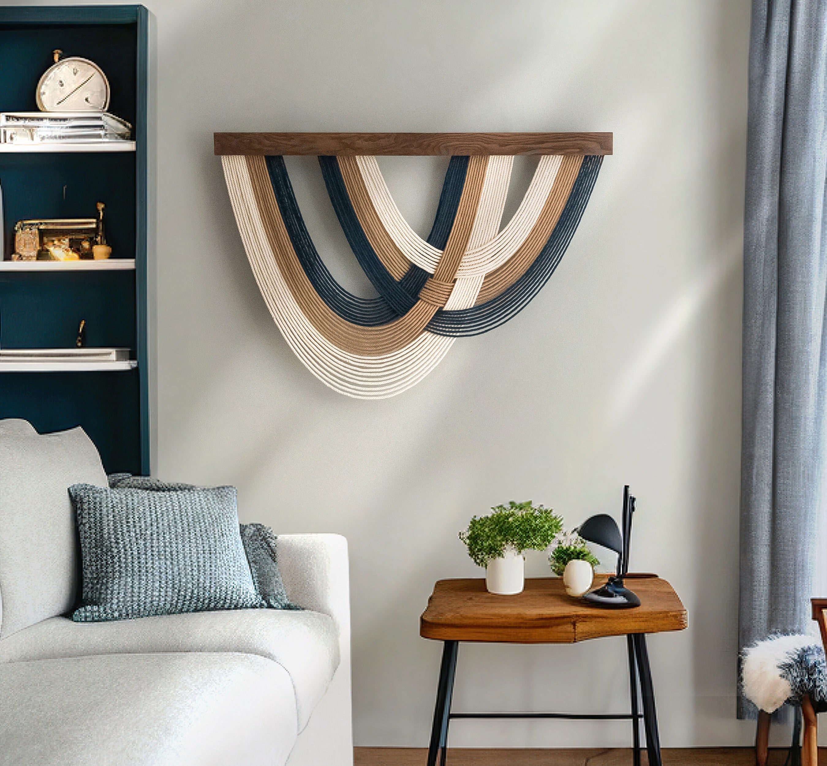 The Ocean Macrame Wall Hanging - Large Cotton Decor V91
