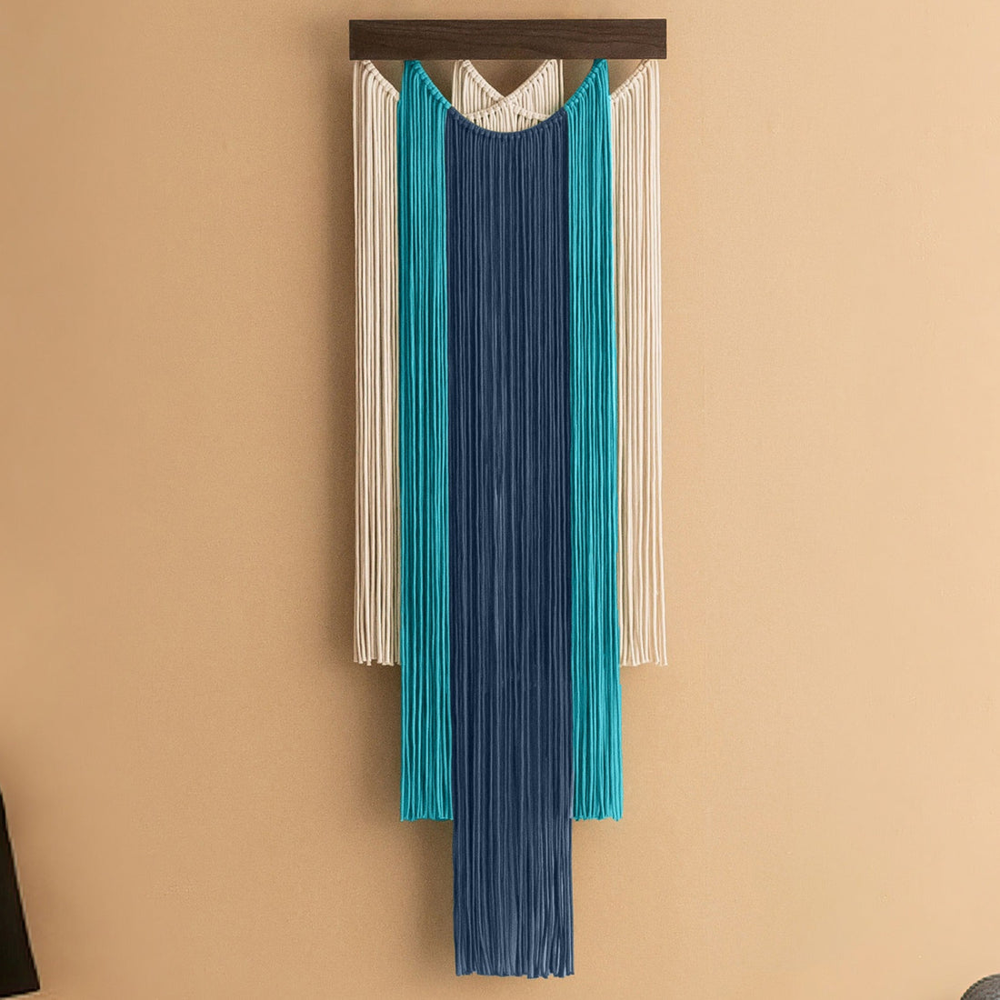 Falling Star Wall Hanging – Cotton Macrame Art for Boho Decor V92