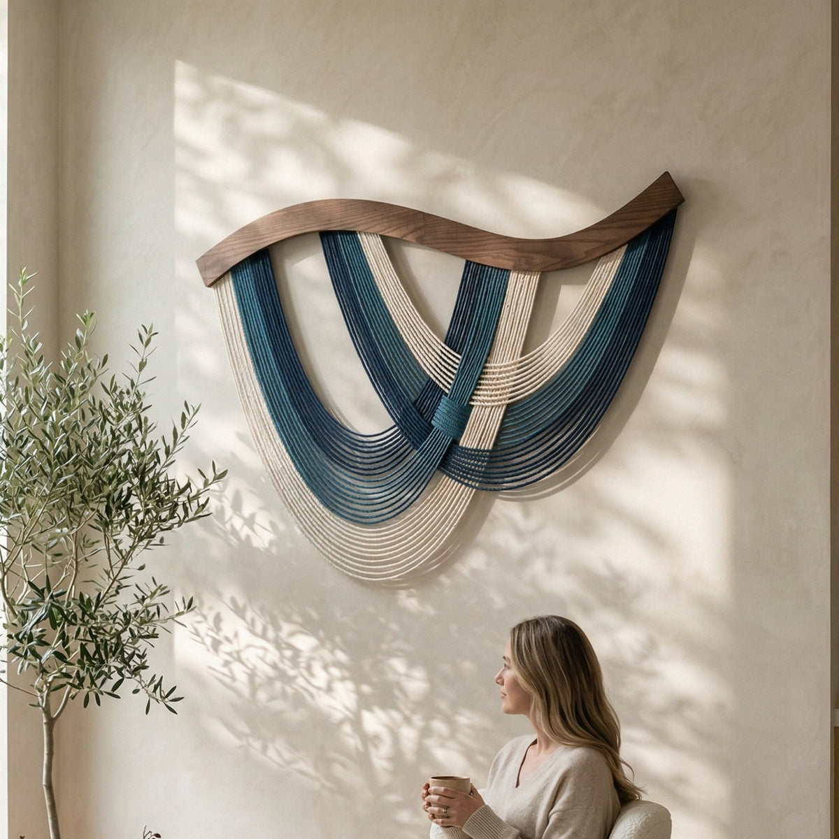 The Flow Wall Hanging Fiber Art for Living Room and Large Wall Decor V ...