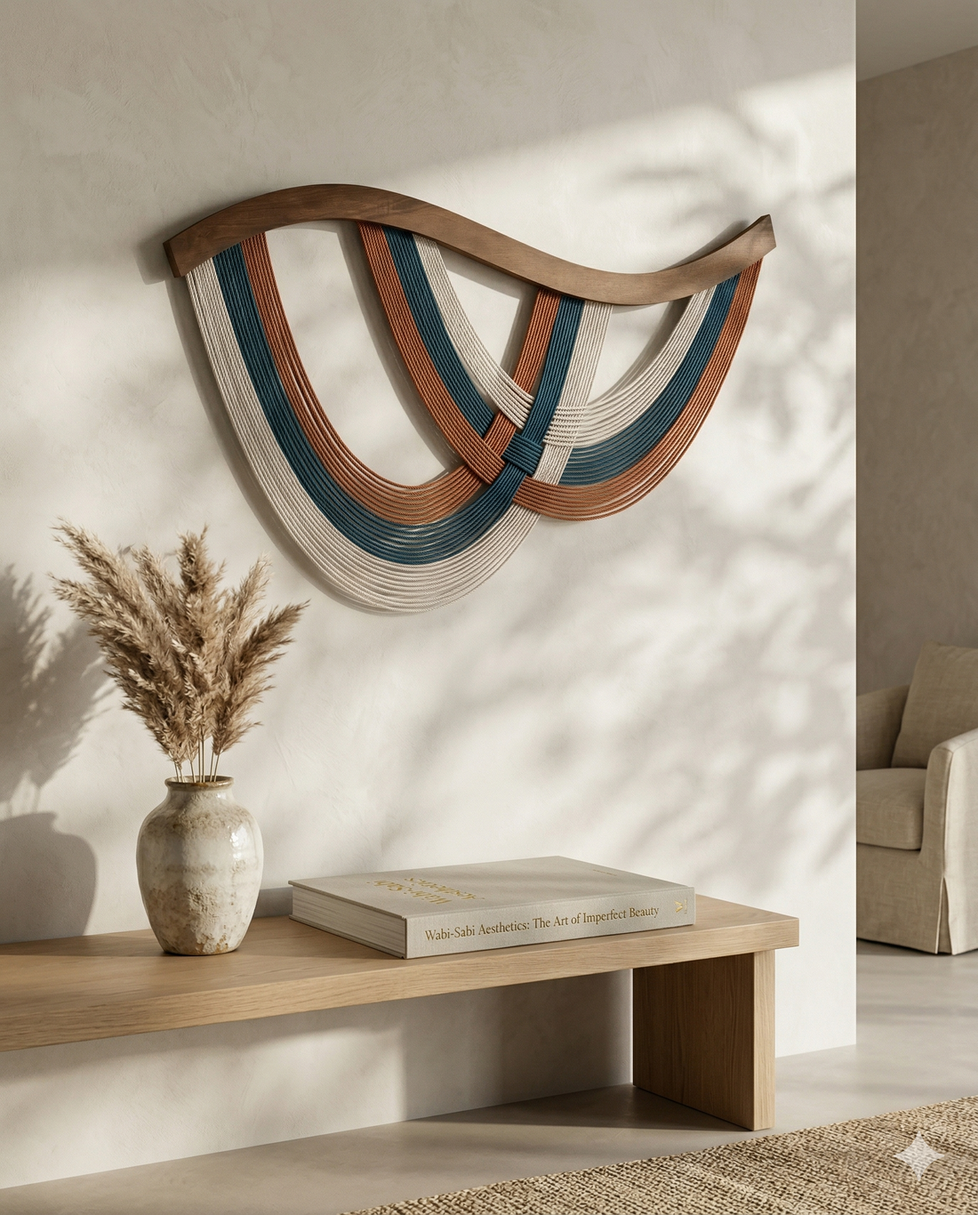 The Flow Wall Hanging Fiber for Home Decor and Macrame Wall Hanging Art V93