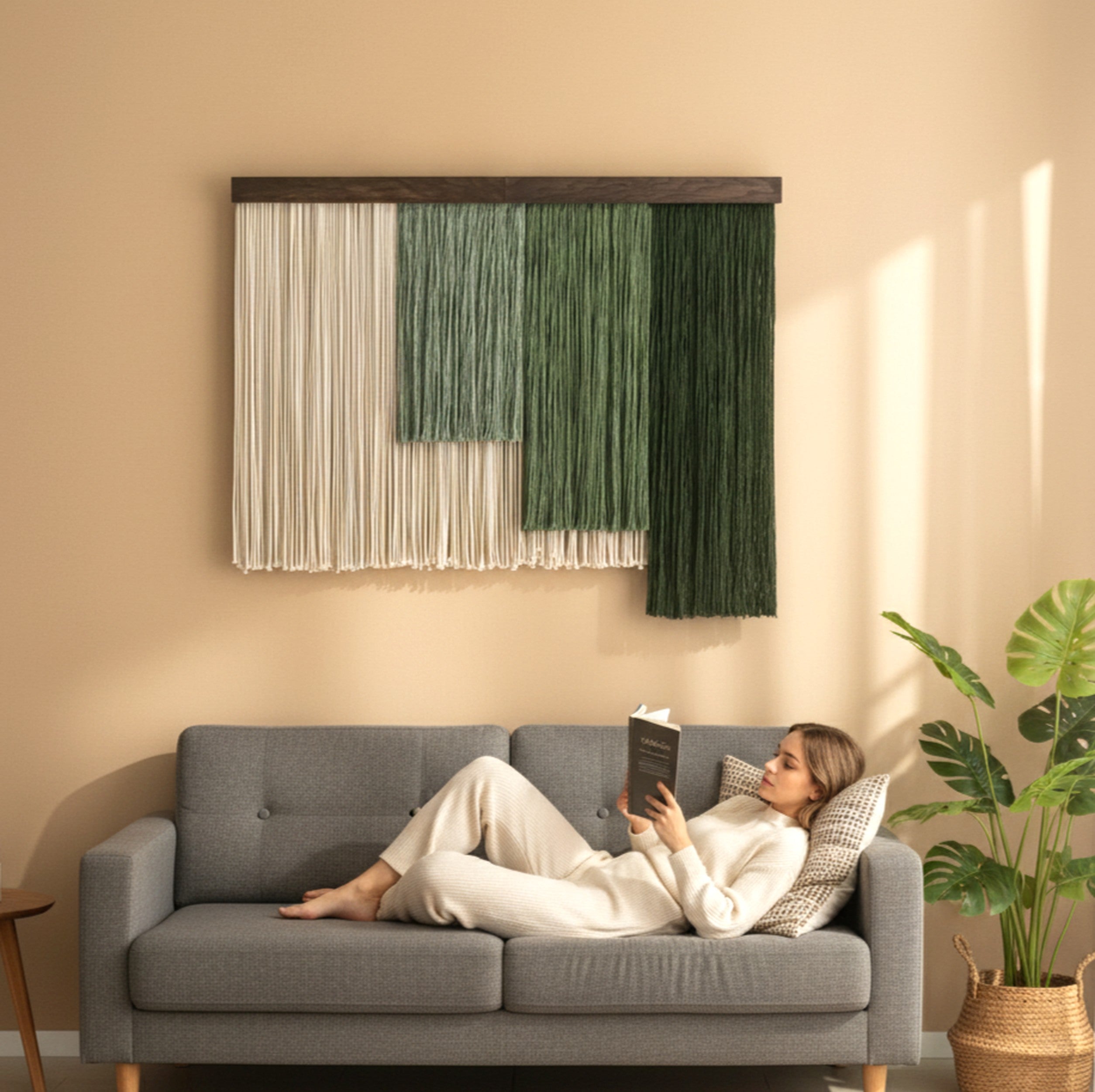 Shades of Zen Wall Hanging – Large Cotton Macrame Boho Decor V97