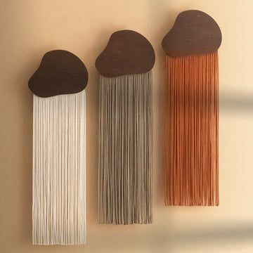 Cloudfall Wall Hanging – Cotton Macrame Fiber Art for Boho Decor V99