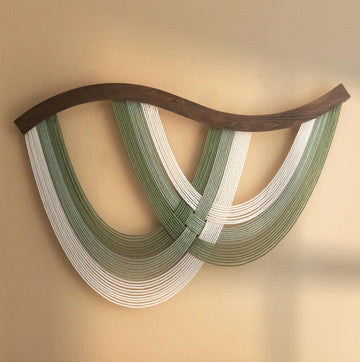 The Flow Wall Hanging – Cotton Macrame Wave Art for Boho Decor V93
