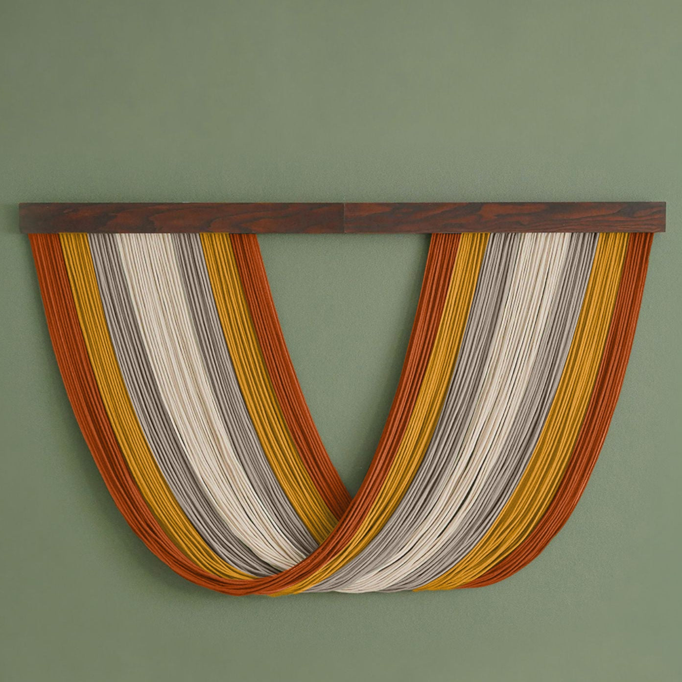 Zen Lines Macrame Wall Hanging - Earthy Boho Decor V34