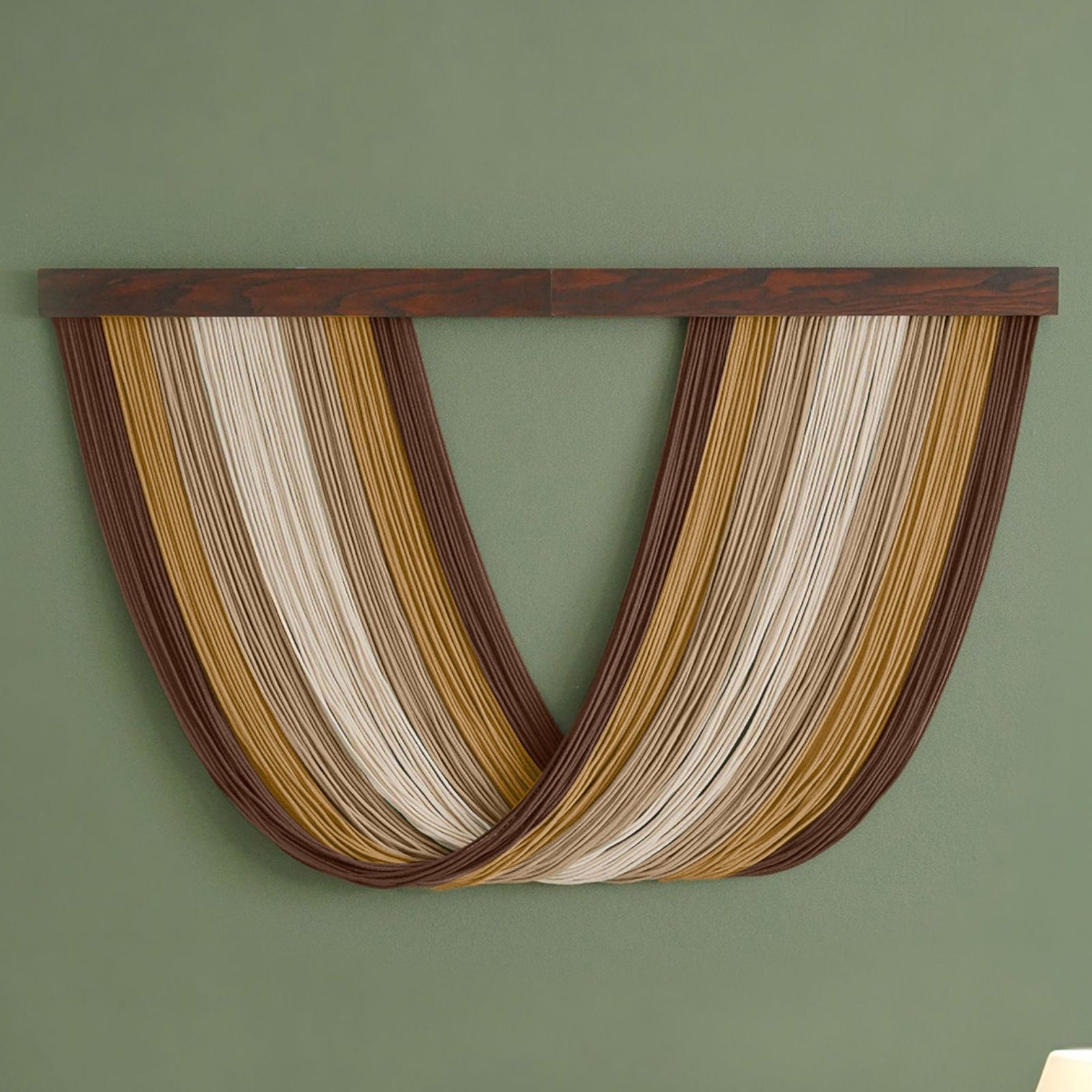 Zen Lines Macrame Wall Hanging – Boho Fiber Wall Art Decor V34