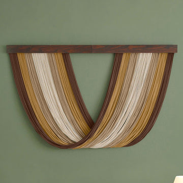 Zen Lines Macrame Wall Hanging – Boho Fiber Wall Art Decor V34