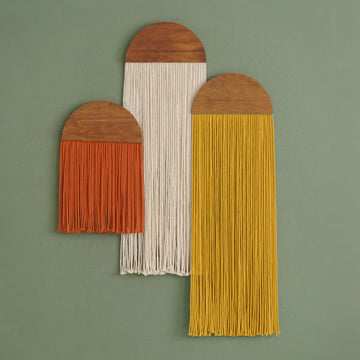 Half Moon Macrame Jellyfish Wall Hanging - Boho Wall Decor W21
