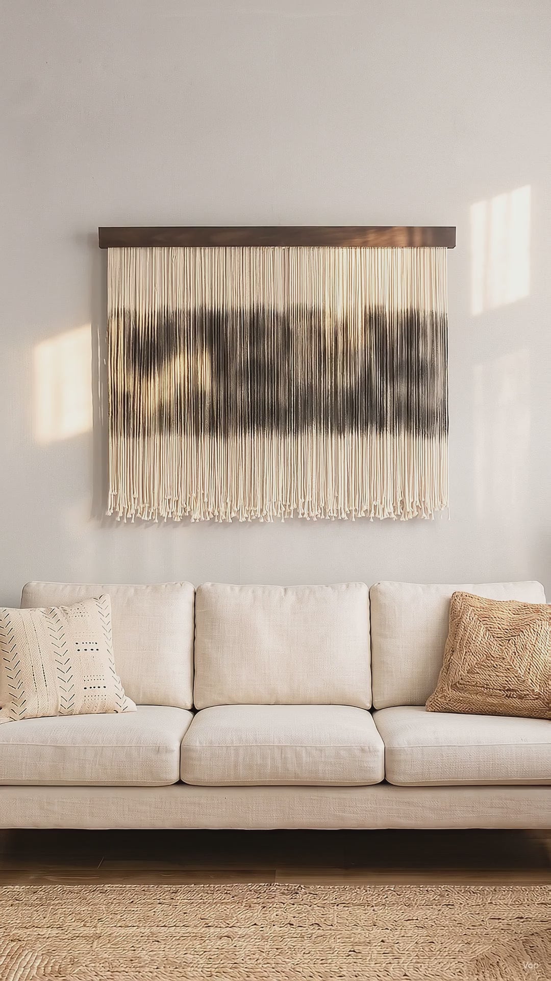 Dip Dyed The Fracture Macrame Wall Hanging, Boho Wall Decor U54