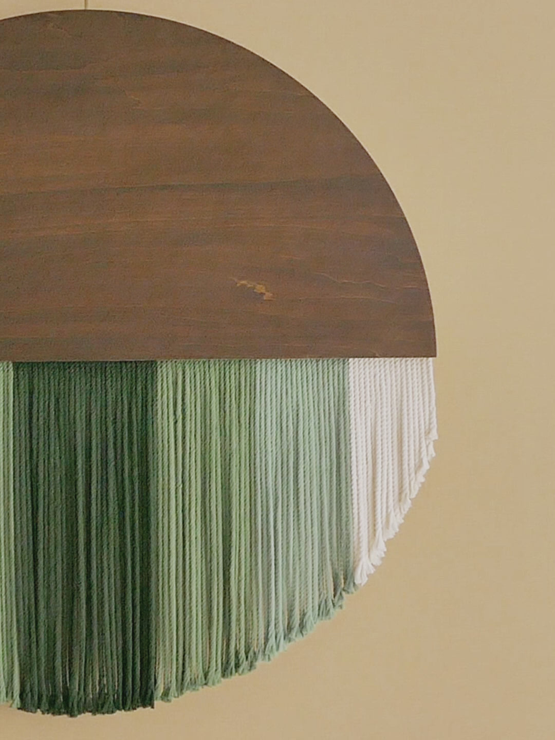 Lunar Memory Wall Hanging – Round Boho Fiber Moon Decor for Home V07