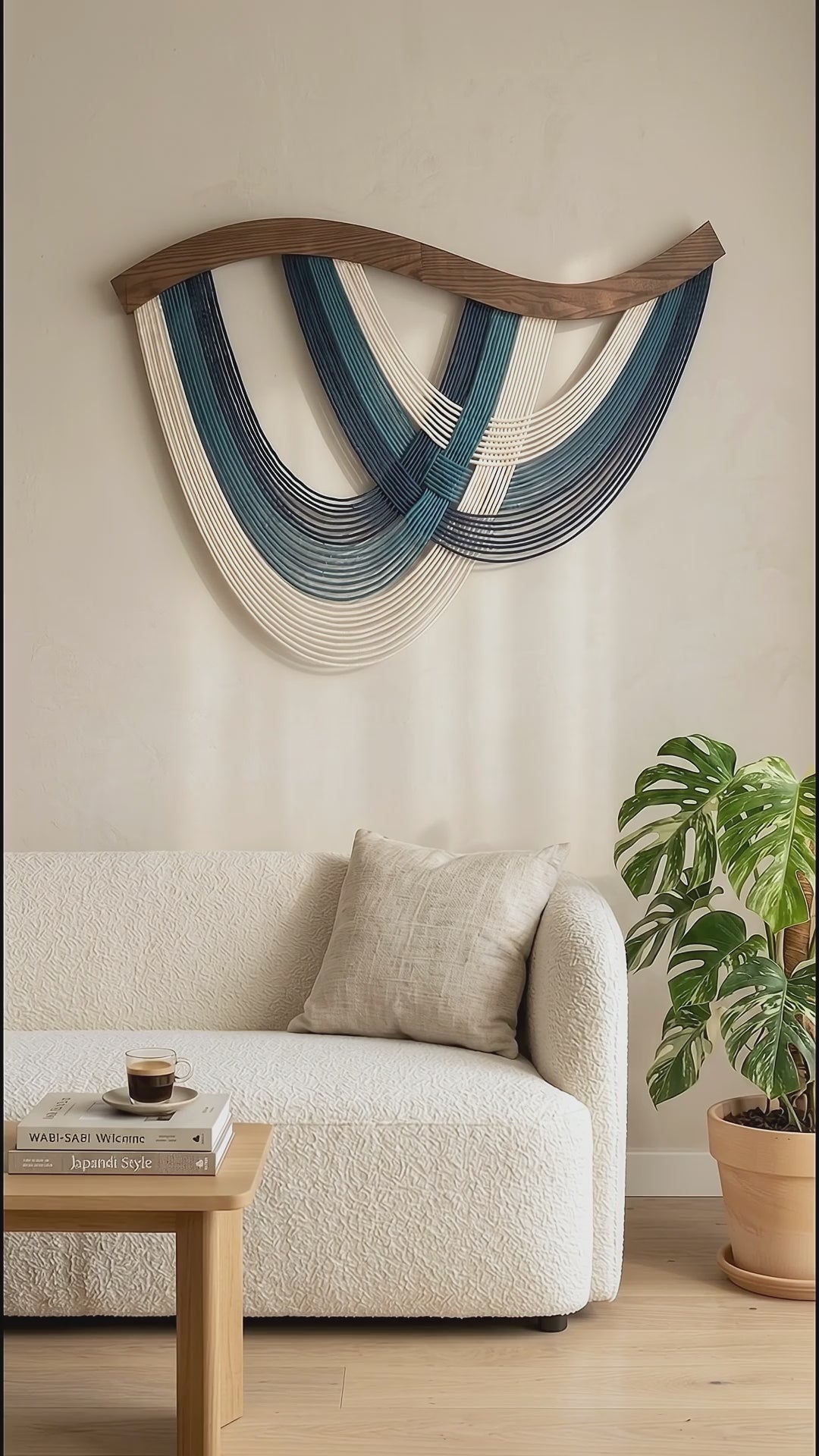 The Flow Wall Hanging Fiber Art for Living Room and Large Wall Decor V93